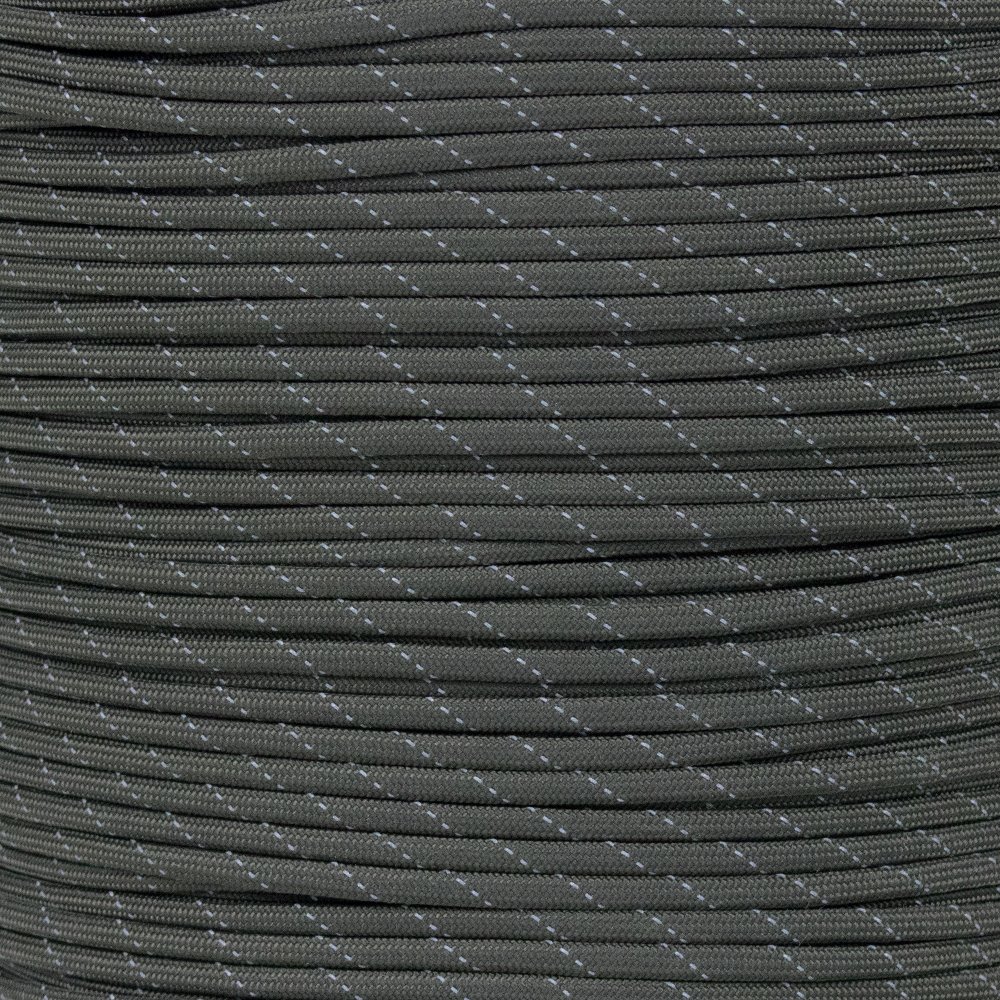 Paracord Planet Reflective Paracord Made of 100% Nylon with 7 Inner-Core Strands Available in 10, 25, 50, 100 Foot Lengths That is Made in The USA