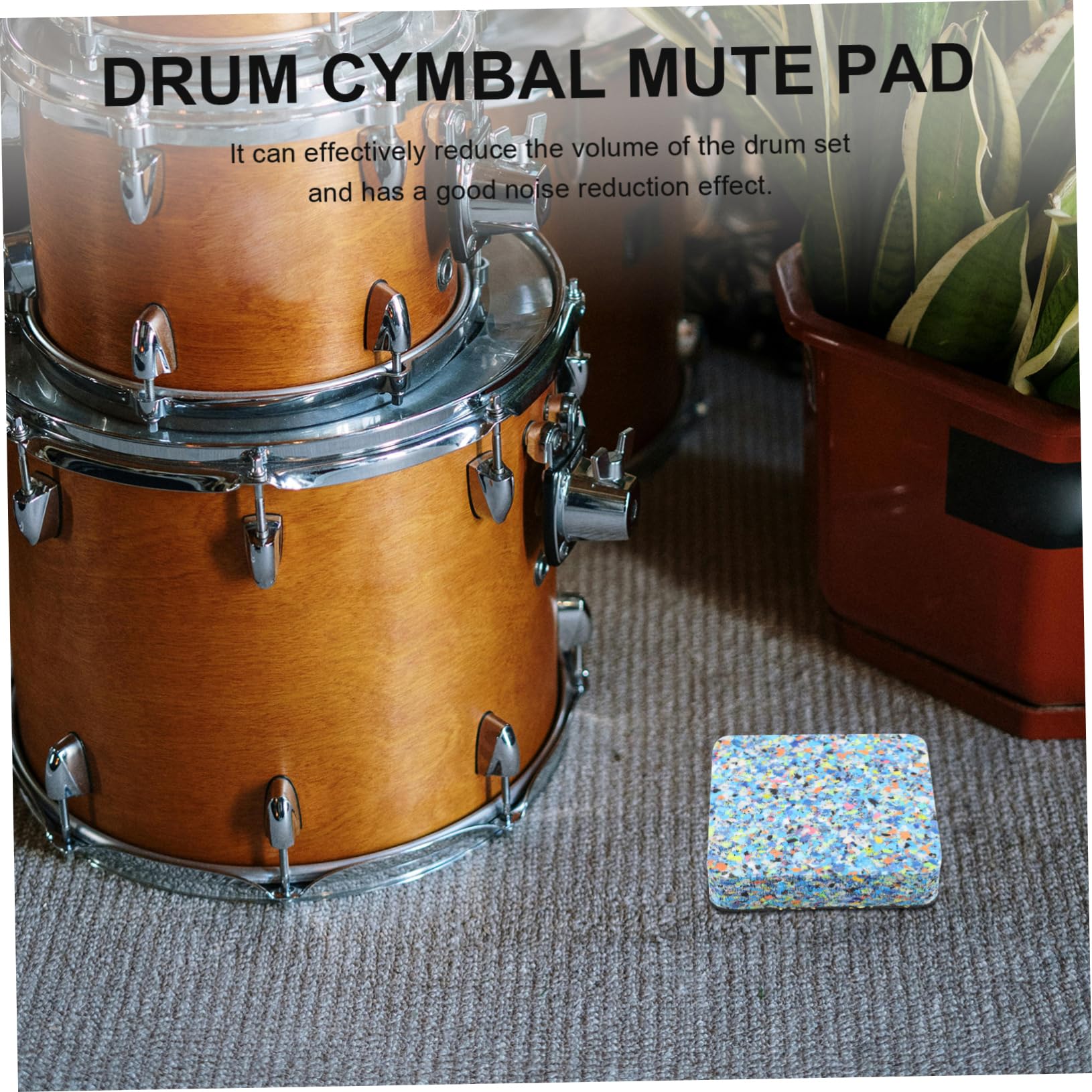 Abaodam 4Pcs Drum Mute Pads Shock Absorbing Drum Cymbal Mat for Quiet Practice Durable and Flexible Drum Dampeners for Home Drumming and Volume Control