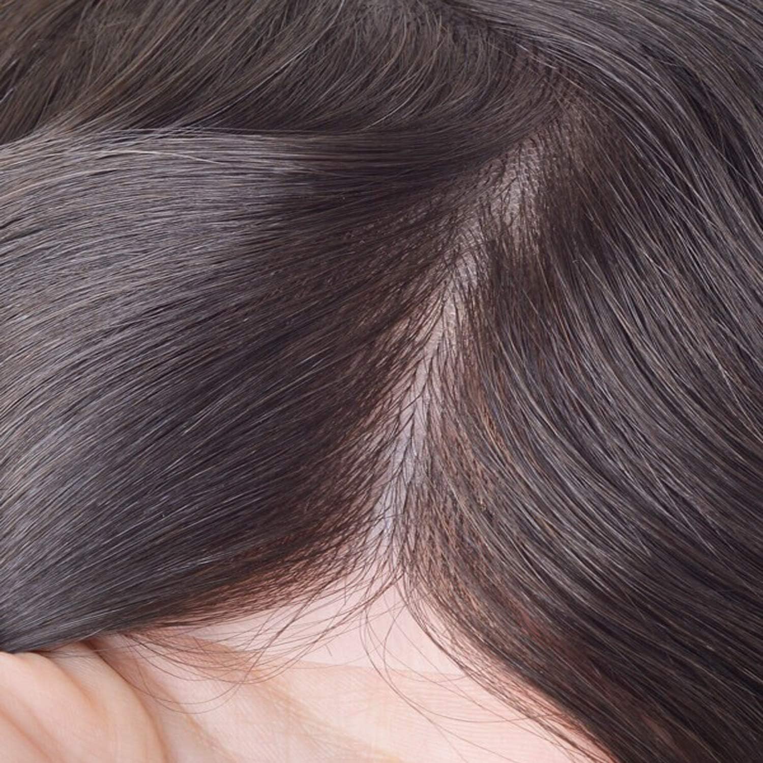 Lordhair Knotless Toupee for Men Skin Flat Injected Human Hair System - Image 5