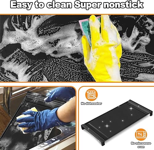 Miniatura 6 de WB31X24738 Repuesto de plancha para estufa GE JGB700SEJ4SS y JGSS66SEL3SS (una sartén saludable de aluminio fundido)