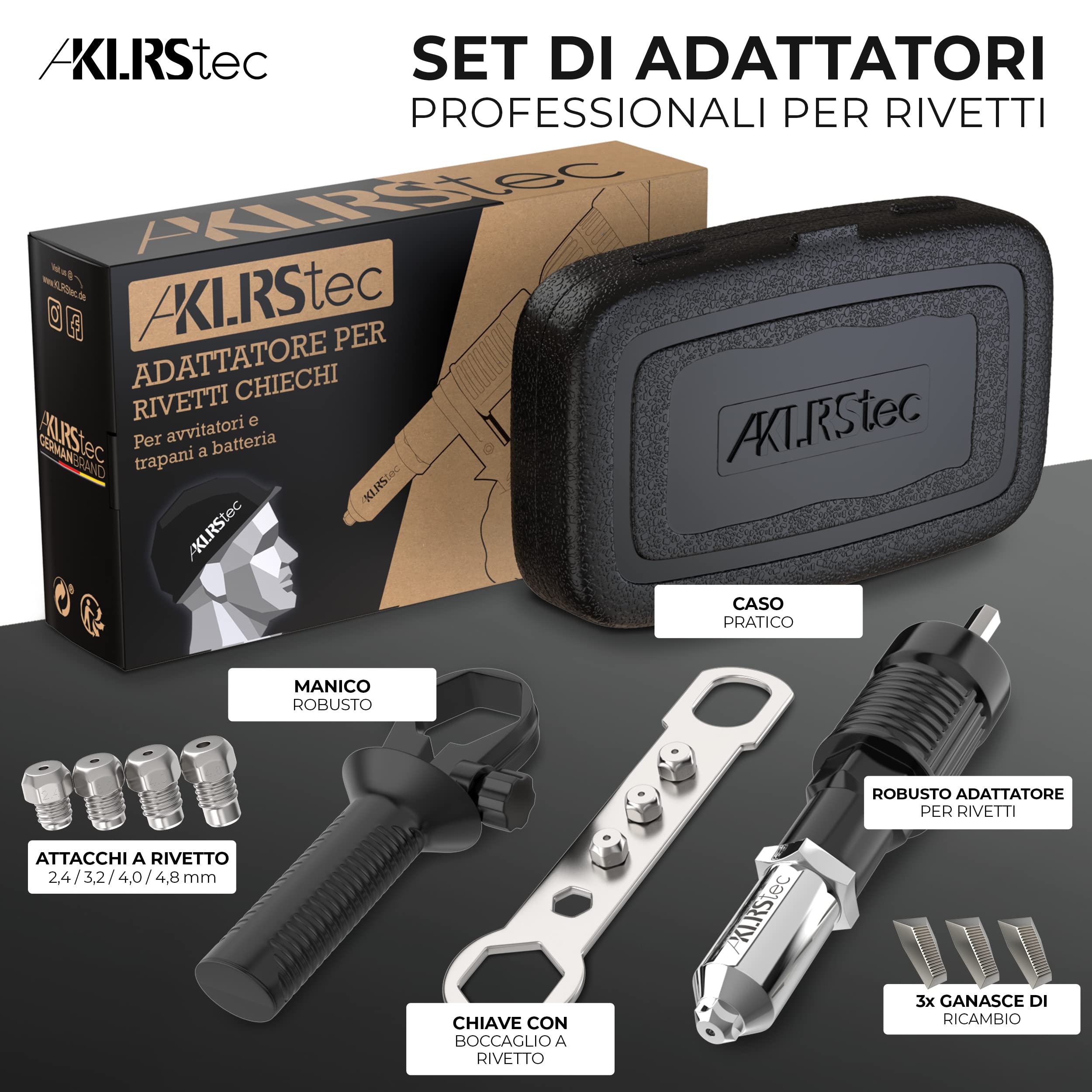 Pince à Riveter Professionnelle Pour Rivets Avec Rivets Aveugles Set 400 Pièces - Foto 2