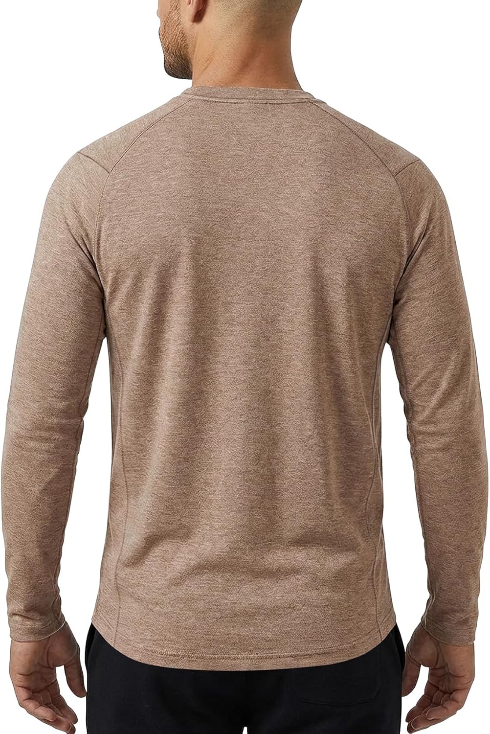 Zengjo Mens Athletic Shirts Long Sleeve Midweight Thermal Running Baselayer Moisture Wicking - Image 4