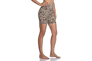 Leopard High-Waisted Biker Shorts with Pockets