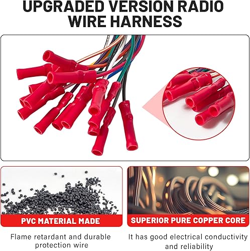 Miniatura 4 de RED WOLF Arnés de radio de coche compatible con Honda Civic Accord 2006-2017, seleccione para Acura 2009-2012, instale el adaptador de cable de la