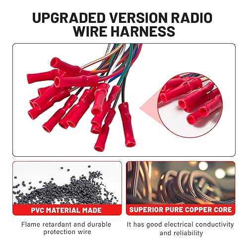 Miniatura 4 de RED WOLF Arnés de radio de coche compatible con Honda Civic Accord 2006-2017, seleccione para Acura 2009-2012, instale el adaptador de cable de la