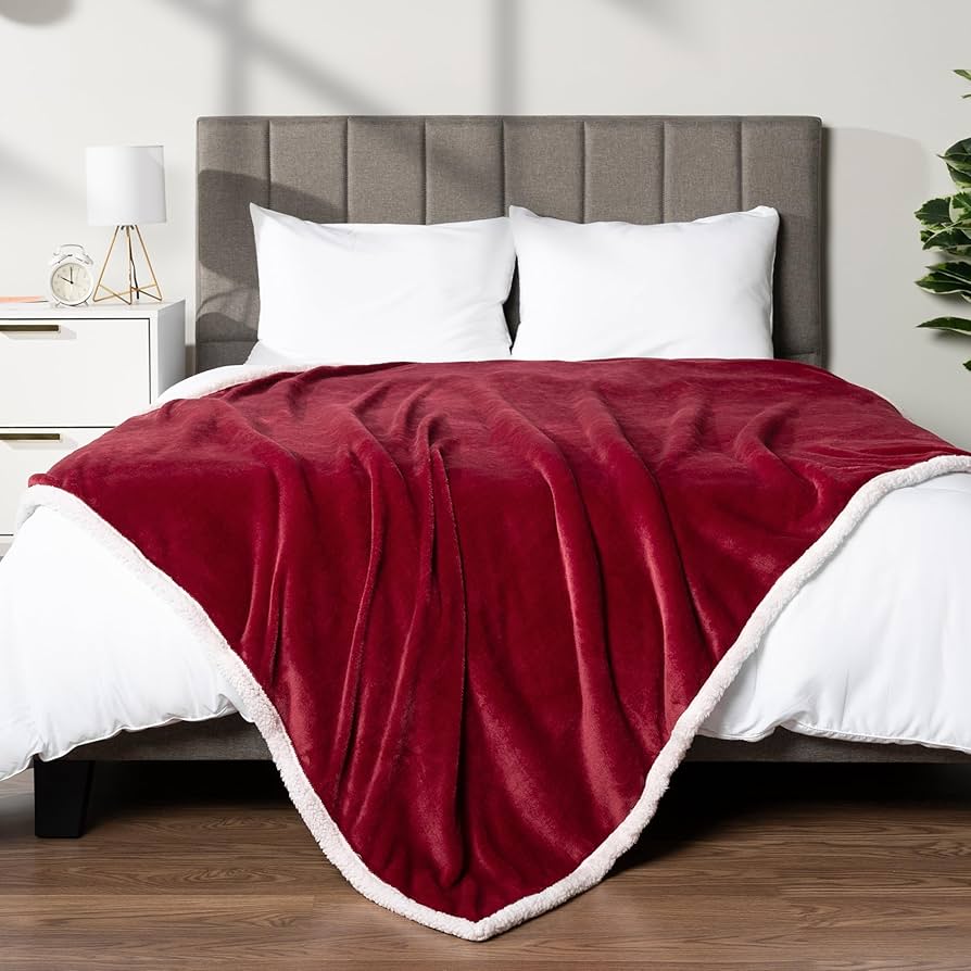 Amazon.com: Pavilia Sherpa Fleece Blanket for Bed, Queen