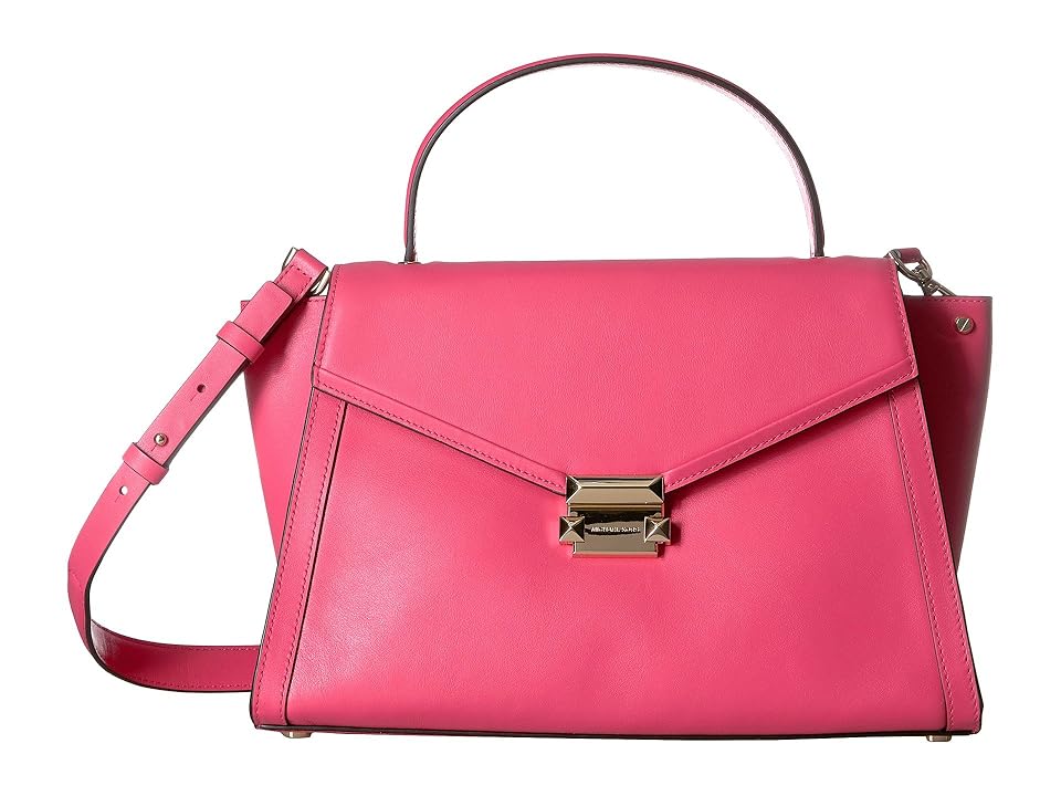 

MICHAEL Michael Kors Whitney Large Top-Handle Satchel (Rose Pink) Satchel Handbags