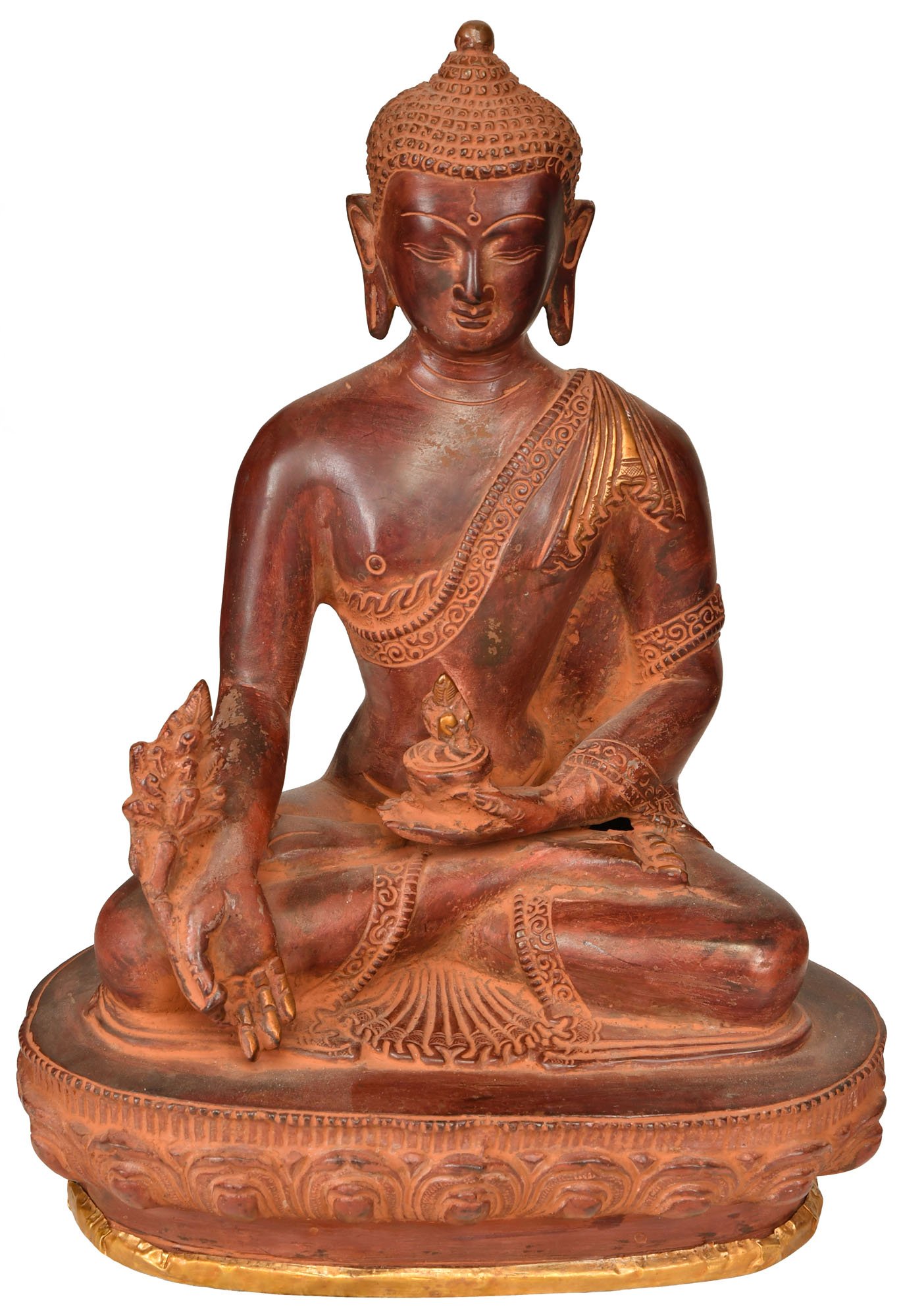 Amazon.co.jp: チベット仏教の神 薬 仏陀 真鍮像 : Home & Kitchen