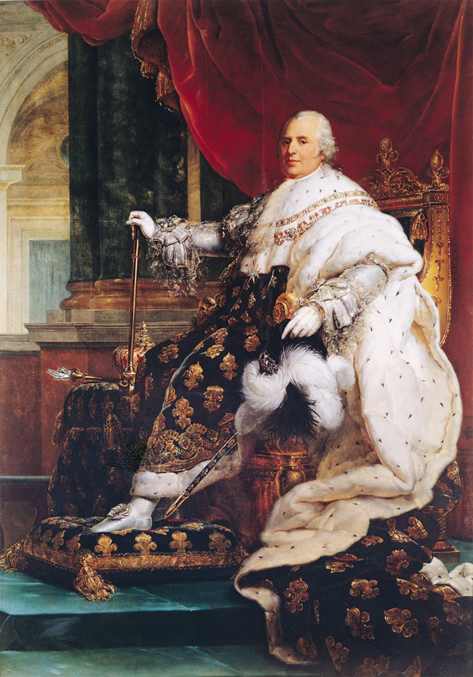 SERENDIPITP Vintage Picture Print on Canvas Wall Art Poster Louis Xviii by Baron François Pascal Simon Gérard Artwork Print Poster for Wall Decor 60x90cm