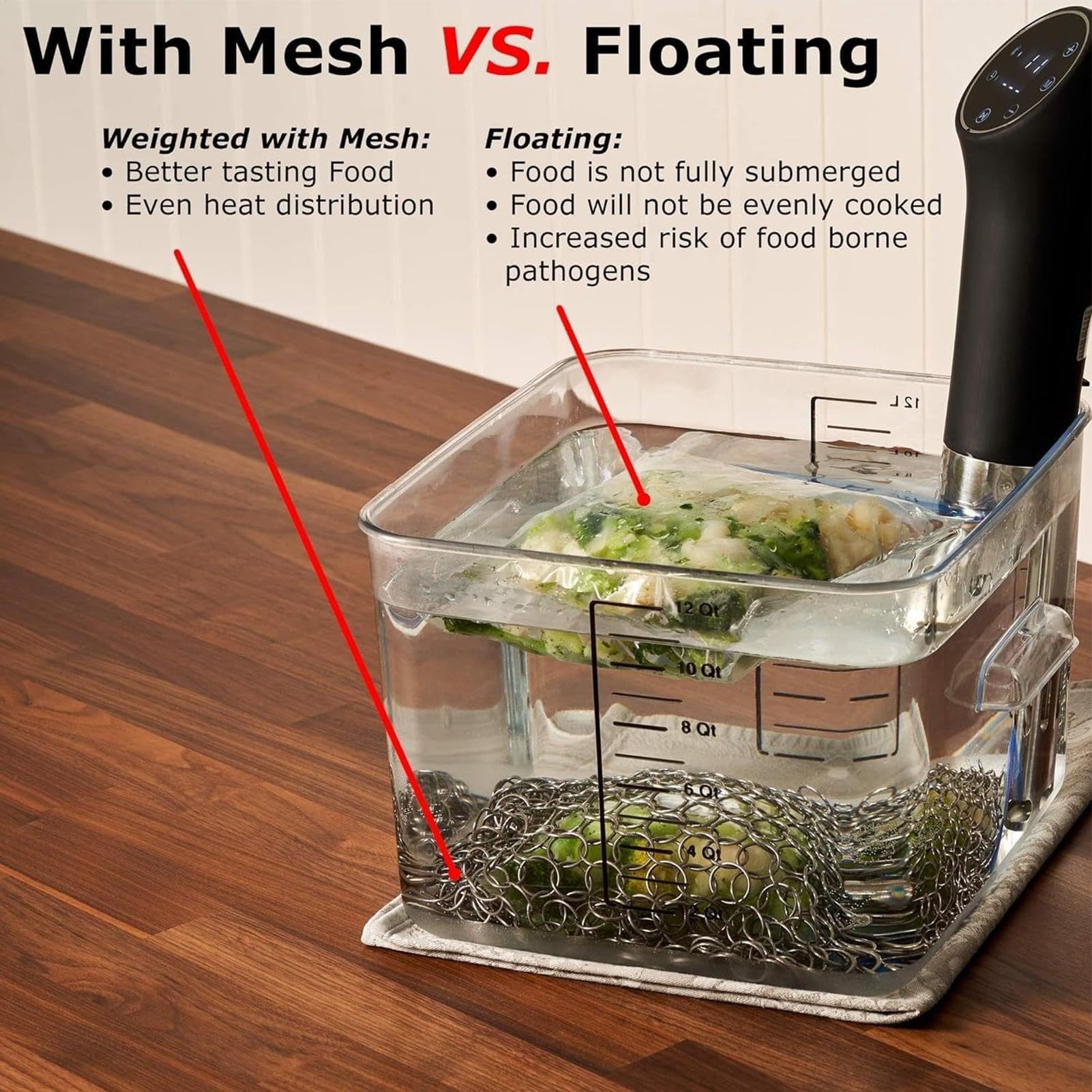 Poids en acier inoxydable, Sous Vide, Poids de plongée complet, Poids accessoire de cuisson, Accessoire de repas sains, Poids de cuisson Sous Vide, Poids de cuisson Sous Vide in a