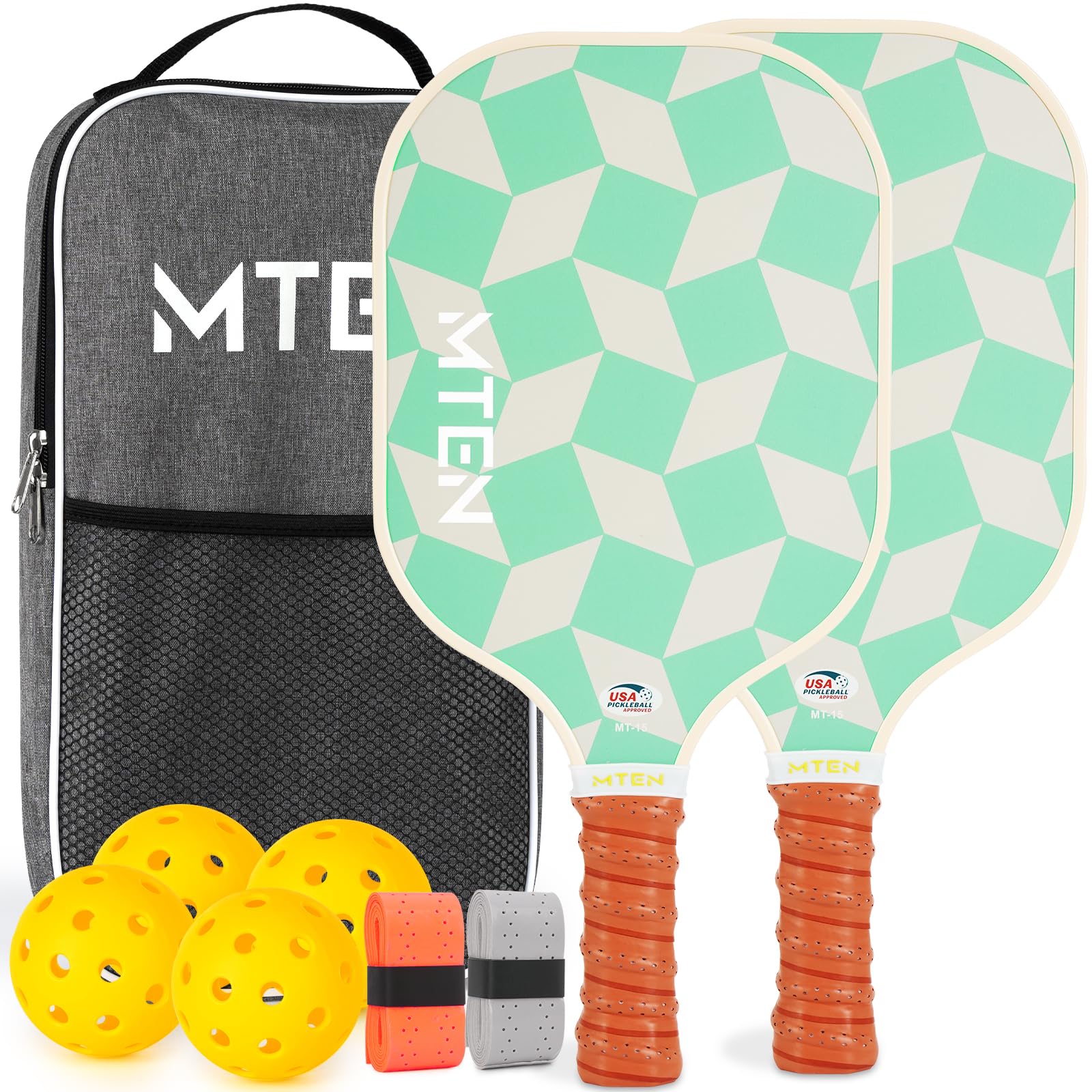 Pickleball Paddles Set of 2/4/1, USAPA Approved Fiberglass Rackets