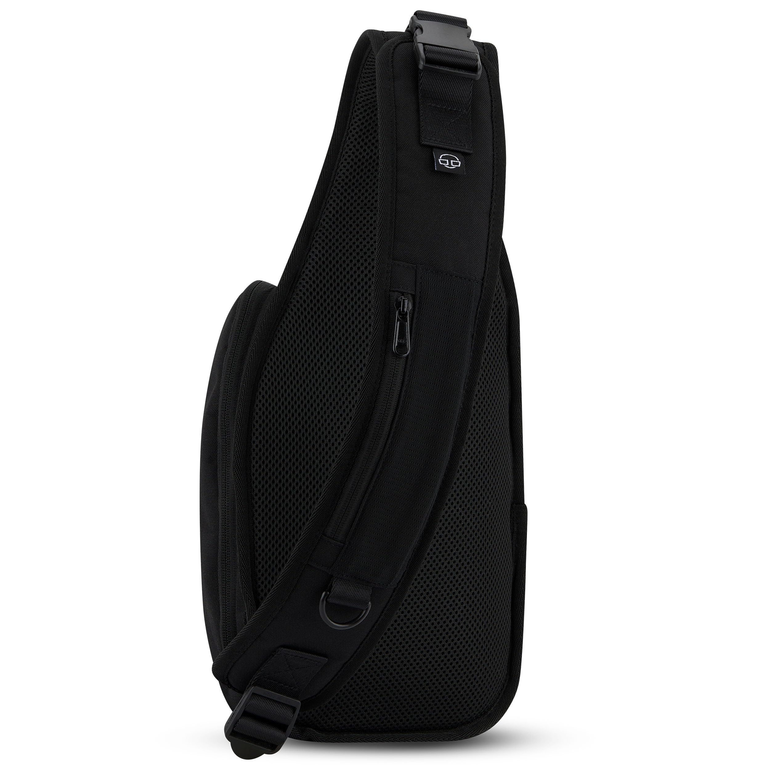 Johnny Urban Slingbag Damen Herren Schwarz - Charlie - Crossbody Schultertasche Travel Wandern Outdoor Reisen - Reißfestes & Langlebiges Material - Fach für Wasserflasche