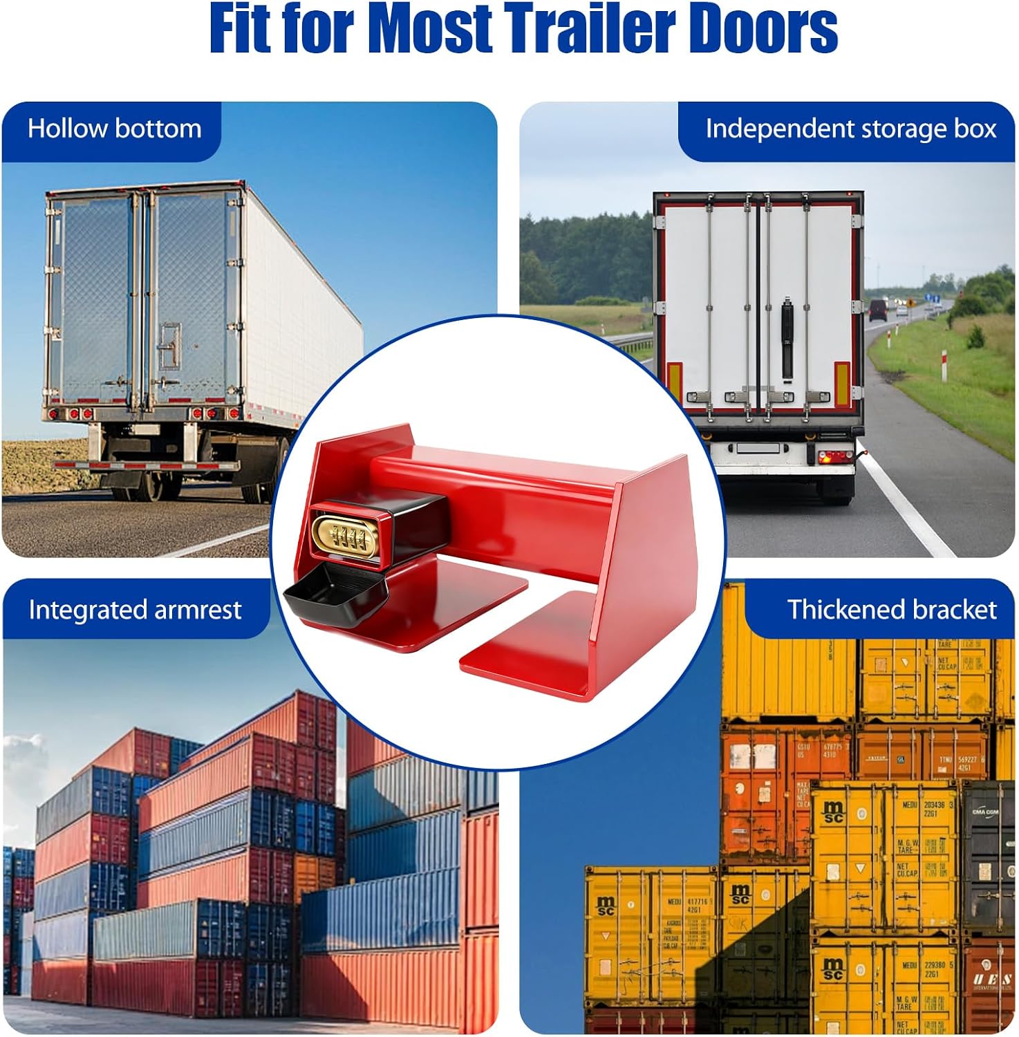 Shipping Container Lock, Semi Trailer Door Lock, Heavy Duty Cargo Door Combination Lock, Container Locks, Heavy-Duty Cargo Trailer Door Lock, Equipment Lock with Code Password