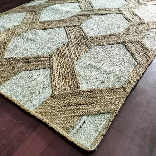 Miniatura 2 de ARTS OF JAIPUR Collection Runner Rug - 3x10 Ft White Jute Runner Rug Bohemian Runner Rug Jute Rug Runner Jute Area Rug Sisal Runner Off White Runner