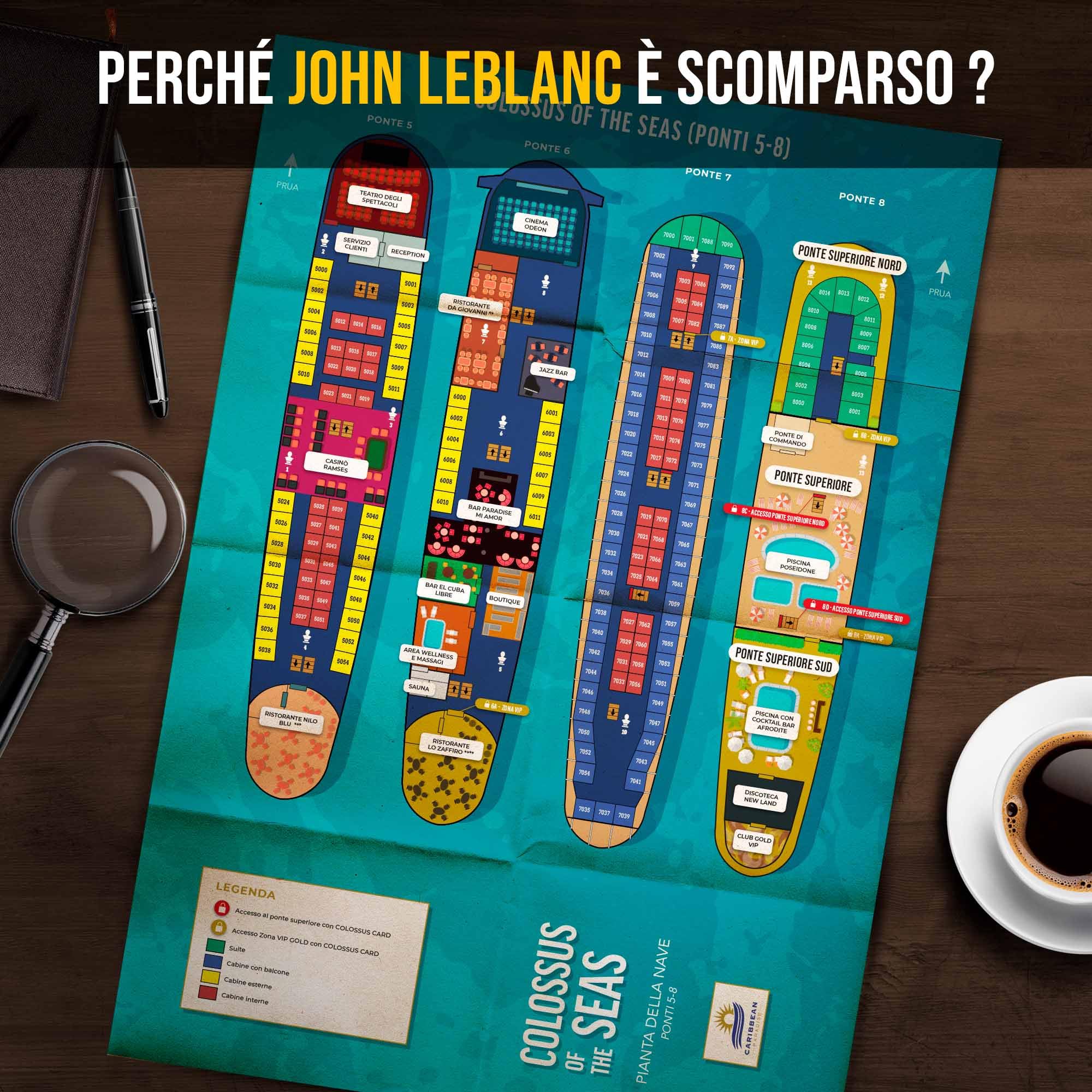 Platonia Games PROFILER - Sparizione Ai Caraibi - : John LeBlanc è scomparso - Gioco di società Escape Game - Gioco d'indagine collaborativa coinvolgente, 1-6 giocatori