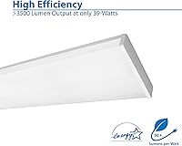 Vista 5 de NICOR Iluminación LED envolvente regulable de 4 pies con lente acrílica prismática en 4000K (ACW-20-4S-UNV-40K)
