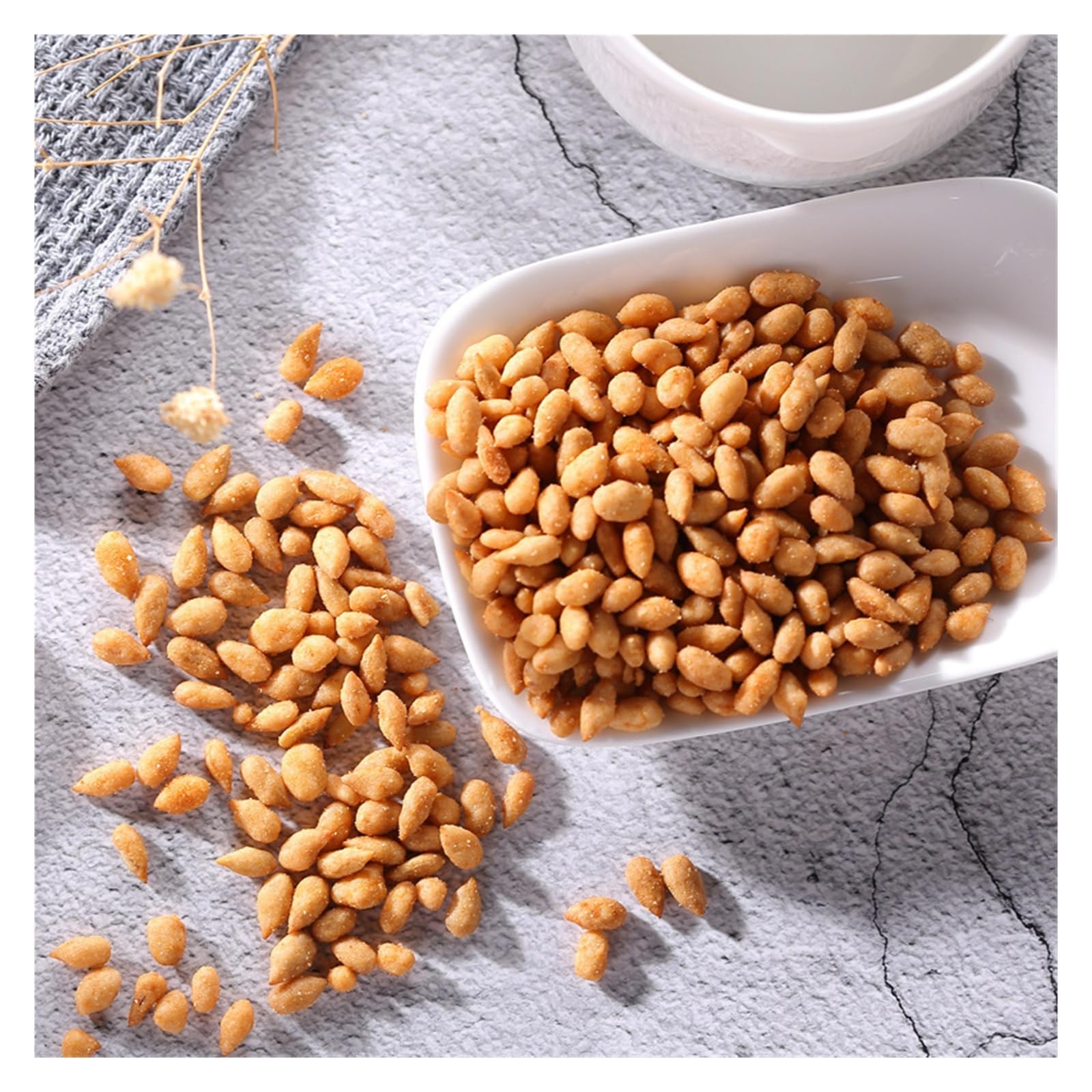128 g de semillas de girasol con sabor a huevas de cangrejo, saladas, fragantes y crujientes con un rico sabor a cangrejo. Nueces Y Aperitivos.(4bag)