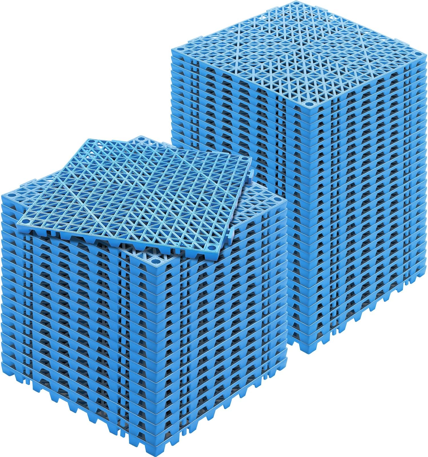 Tiles Interlocking 50 PCS Blue
