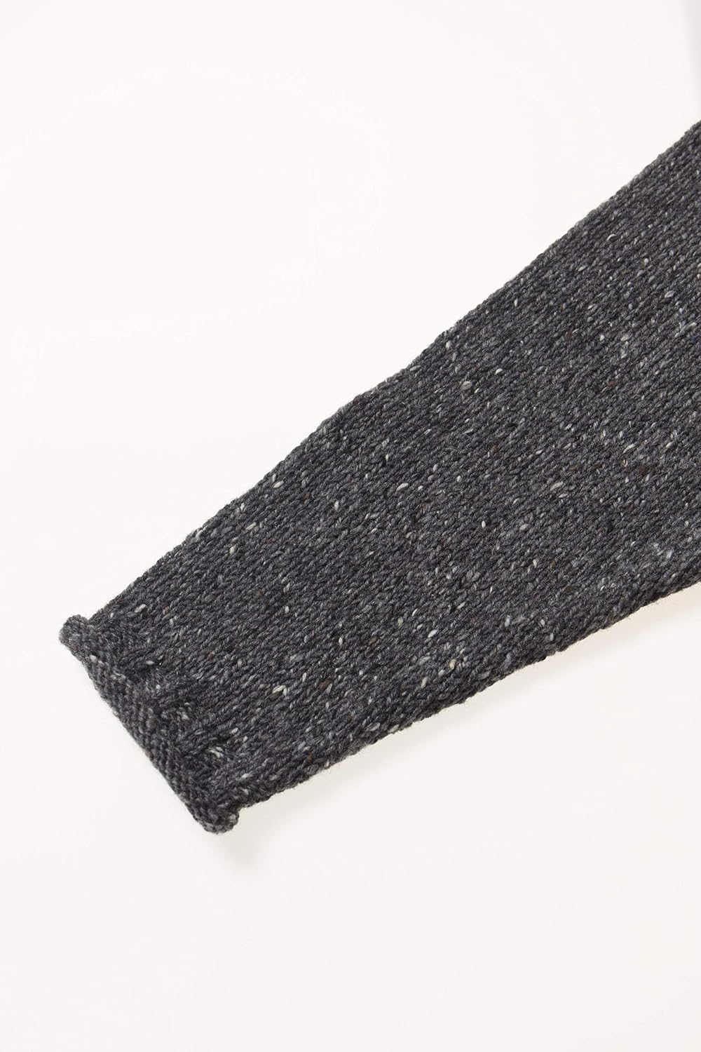 Aran Crafts Men's Irish Cable Knitted Curl Neck Sweater (100% Donegal Wool) - Image 5