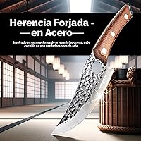 Vista 8 de Cuchillo de chef Matsato - Cuchillo de cocina perfecto para cocinar, cortar. Cuchillo de acero japonés para el hogar, barbacoa. Para equilibrio