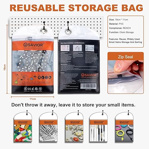 Miniatura 6 de Savior Cadena de motosierra S45 de 12 pulgadas, paso LP de 38 pulgadas, calibre 050 pulgadas, 45 eslabones de transmisión, hoja de cadena para