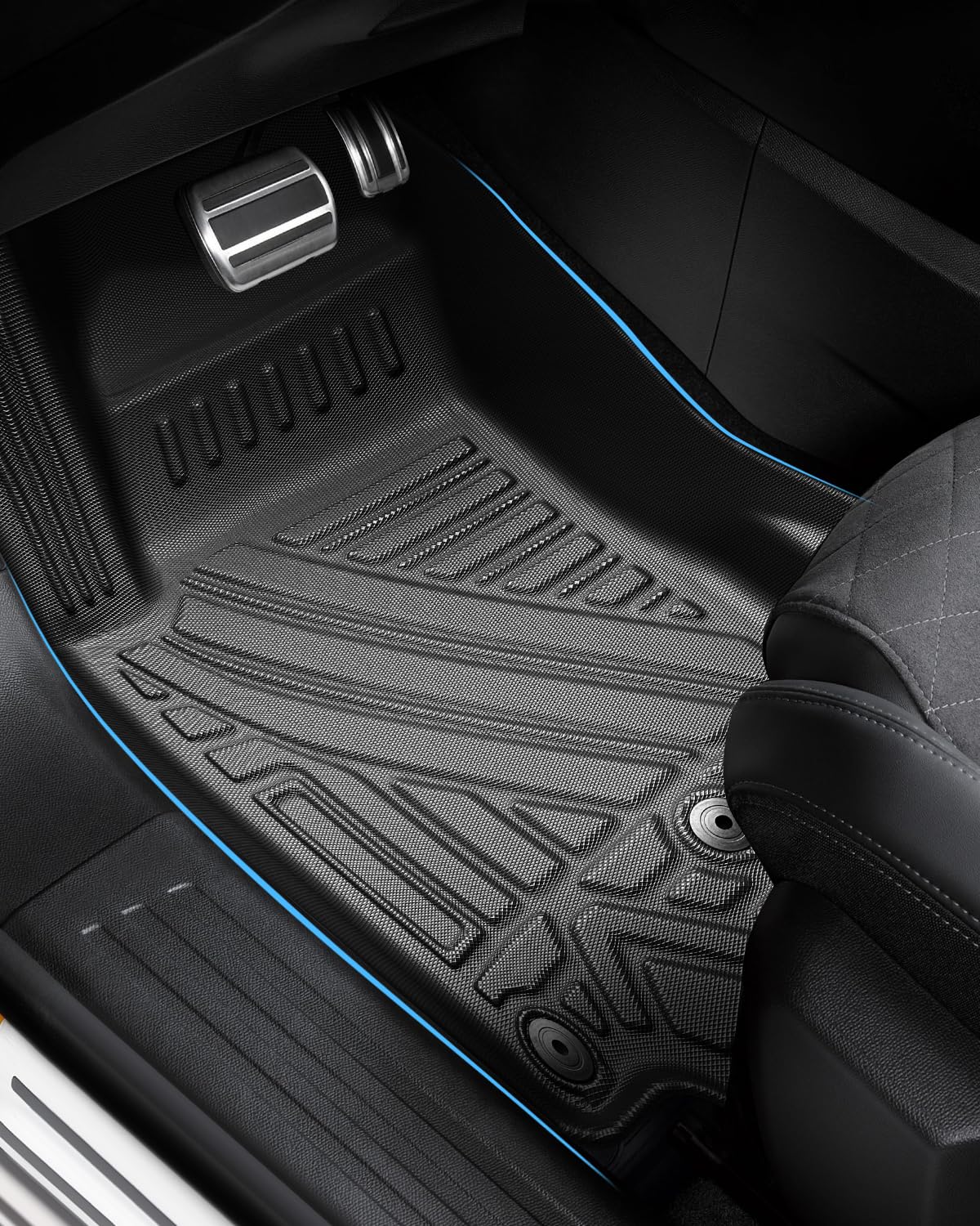 (3 Piezas) TPE Alfombrillas para Peugeot 2008 II 2020-2025 2026 | Alfombras Originales, Tapetes con Bordes Elevados, Accesorios Antideslizantes e Impermeables, NO para E-2008