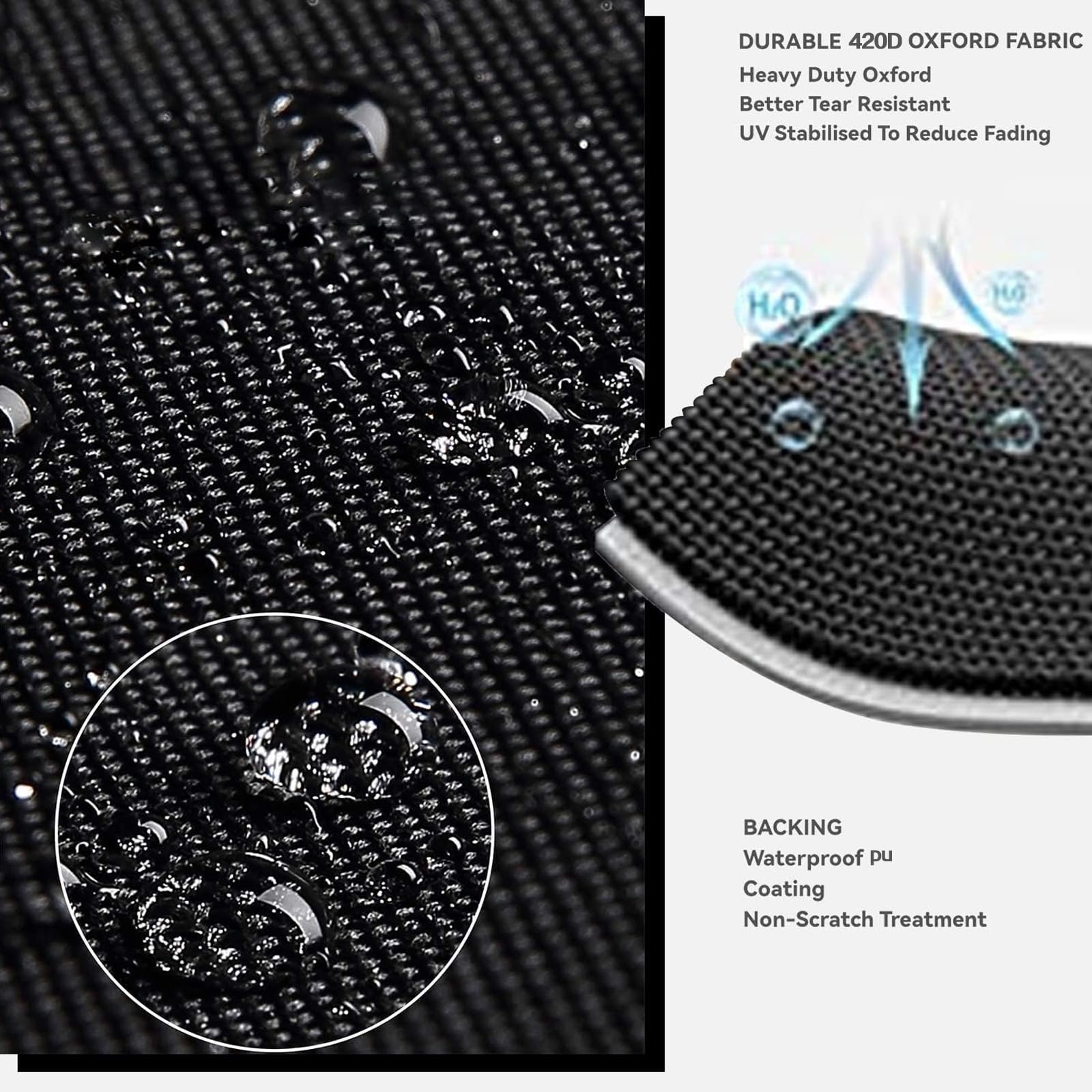 GrondNictory Jon Boat Cover 10-12ft 420D Waterproof Boat Covers with Motor Cover Fits Jon Boat 12ft Long and Beam Width up to 56 inches (Fit10-12FT Jon Boat)