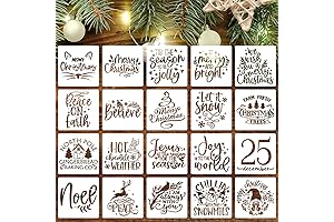 Christmas Stencils for Painting on Wood 6” Christmas Stencil Xmas Holiday Stencil