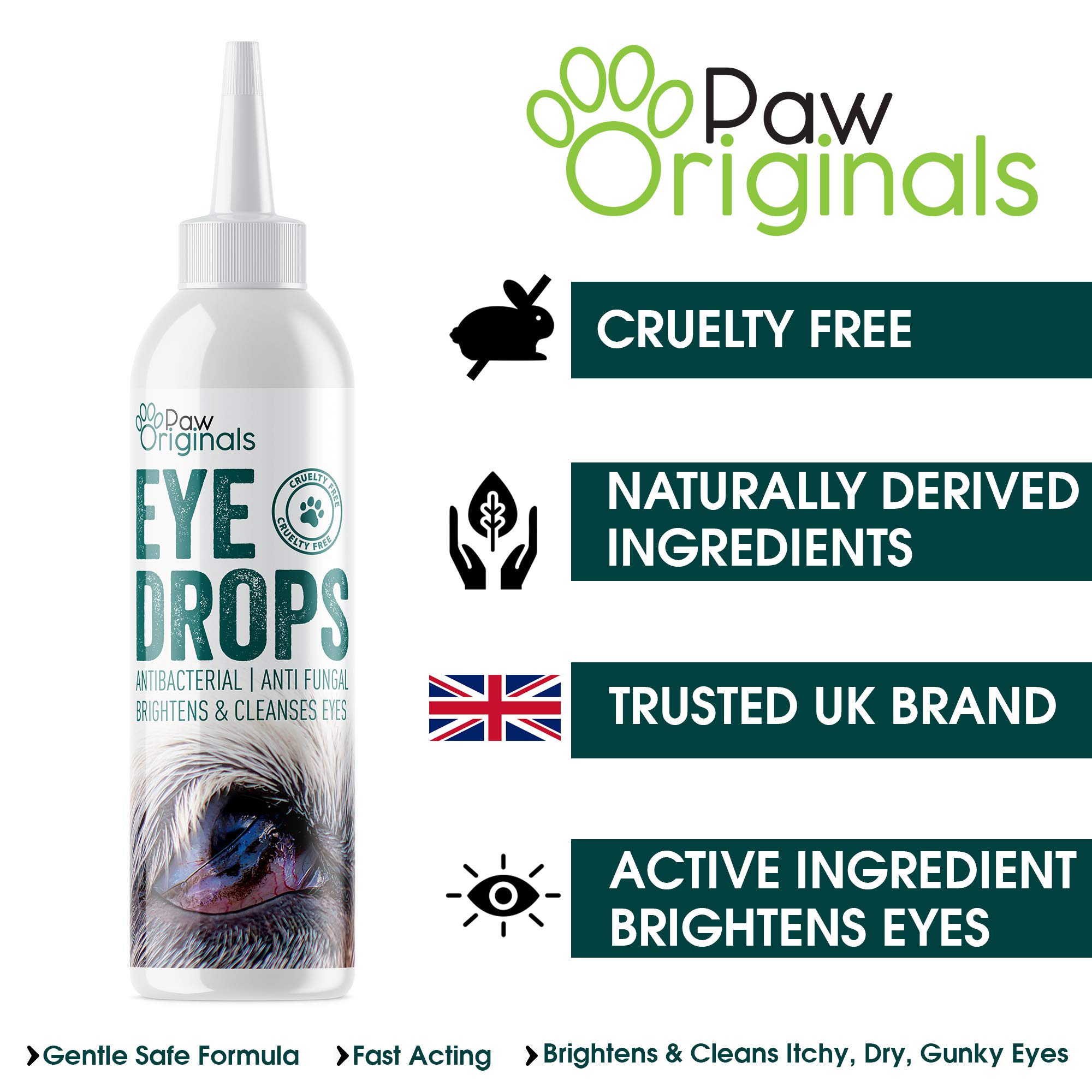 Paw Originals Dog Eye Drops Antibacterial & Anti Fungal Formula