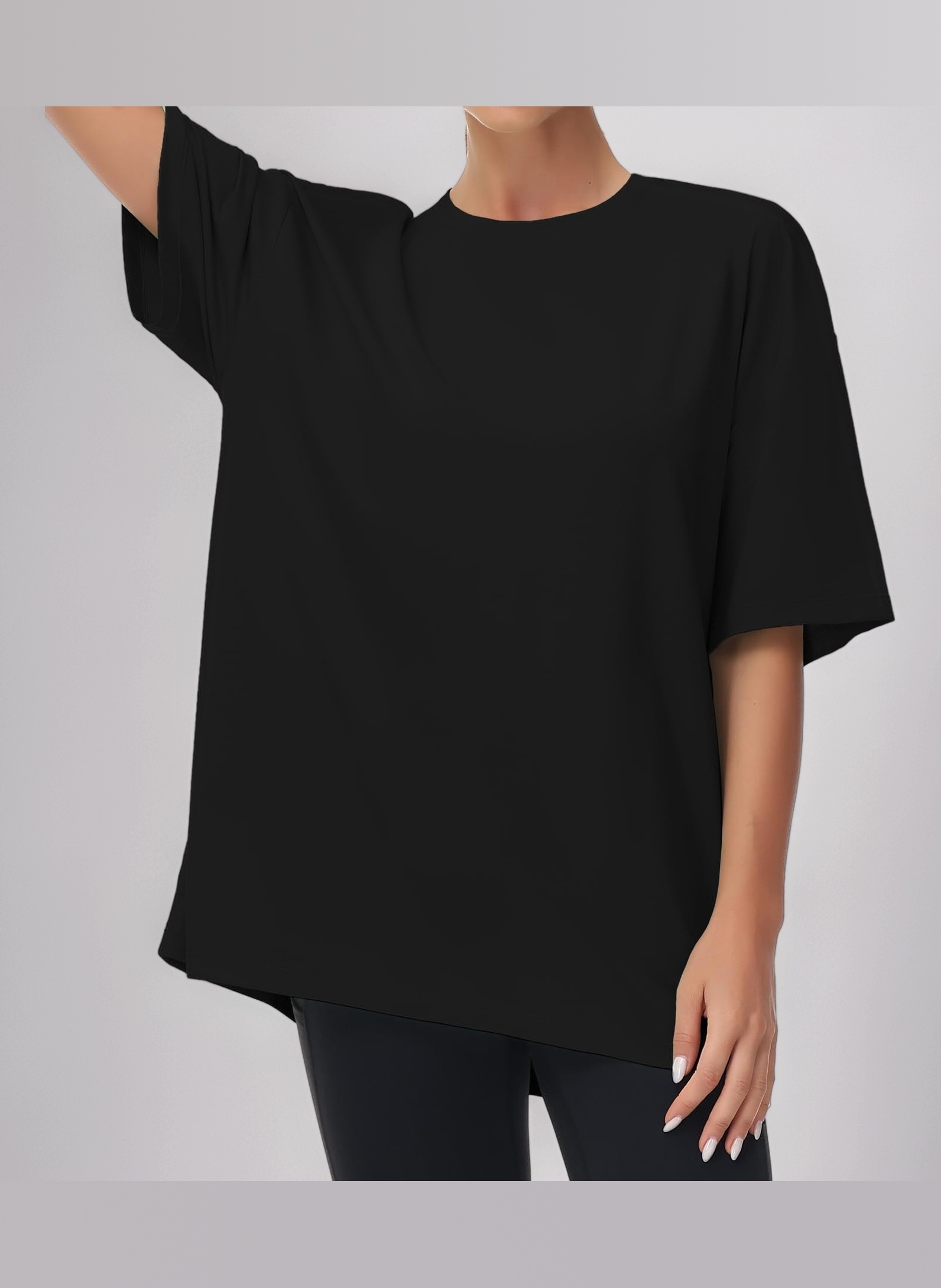 THE GYM PEOPLE Women's Casual Oversized T-Shirts Summer Crewneck Short Sleeve Workout Basic Tee Tops