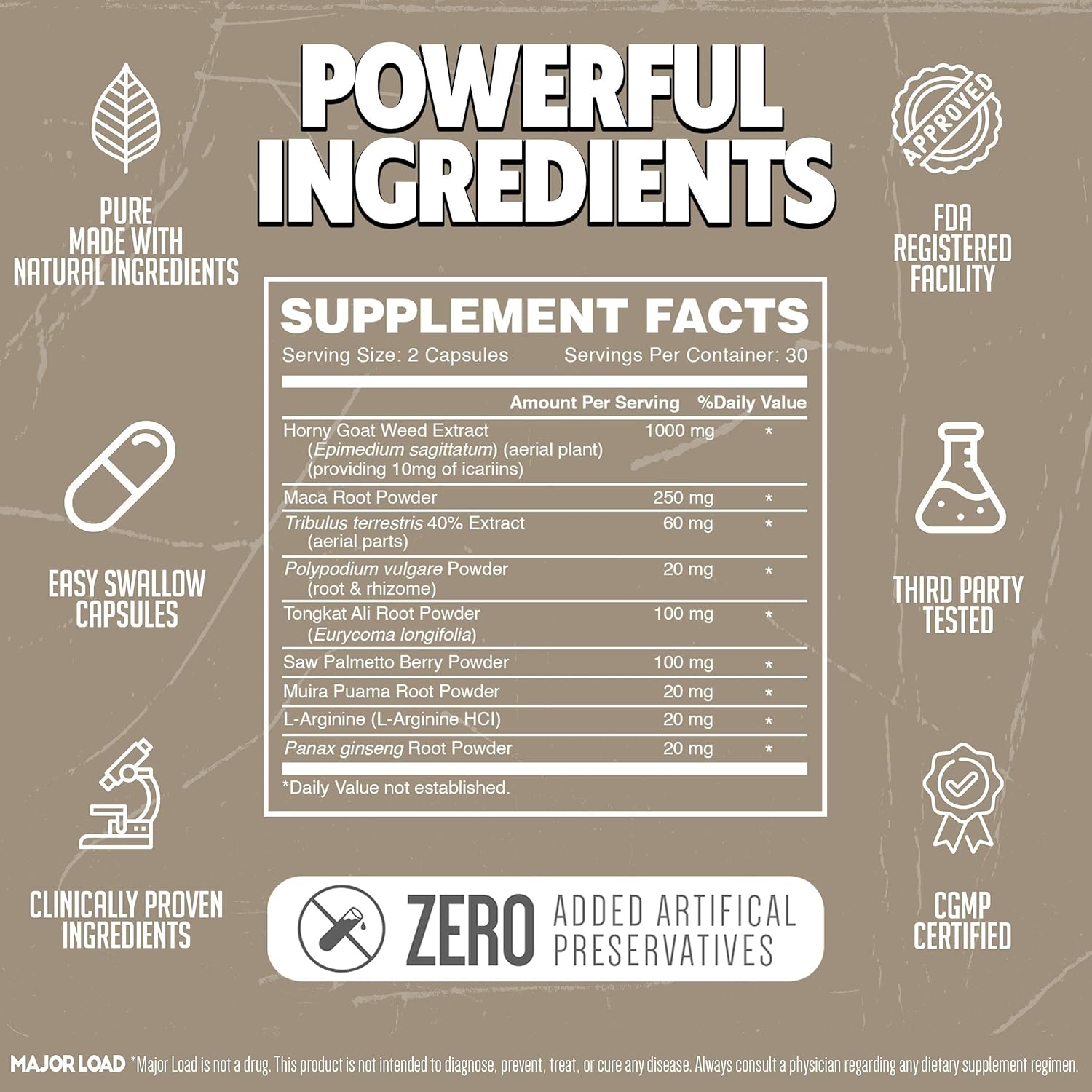 Ultimate Test Booster for Men - Male Enhancing Pills - Enlargement Supplement - Men’s High Potency Endurance, Drive, and Strength Booster - 30, 60 and 90 Day Supply (30 Counts) : Health & Household