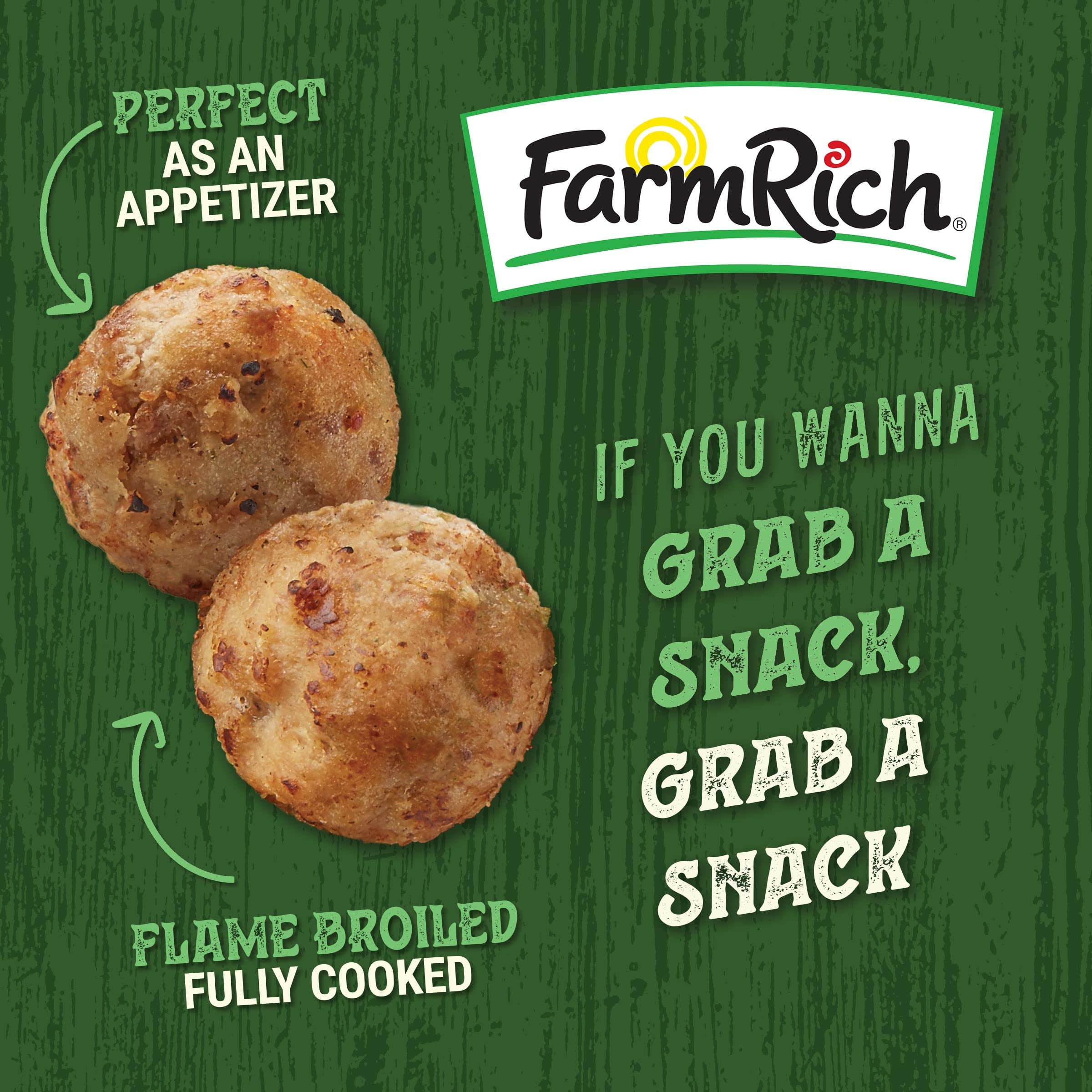 Farm Rich Italian Style Meatballs Made with Beef Pork and Authentic Bread Crumb Recipe Fully Cooked Frozen 26 — view 5