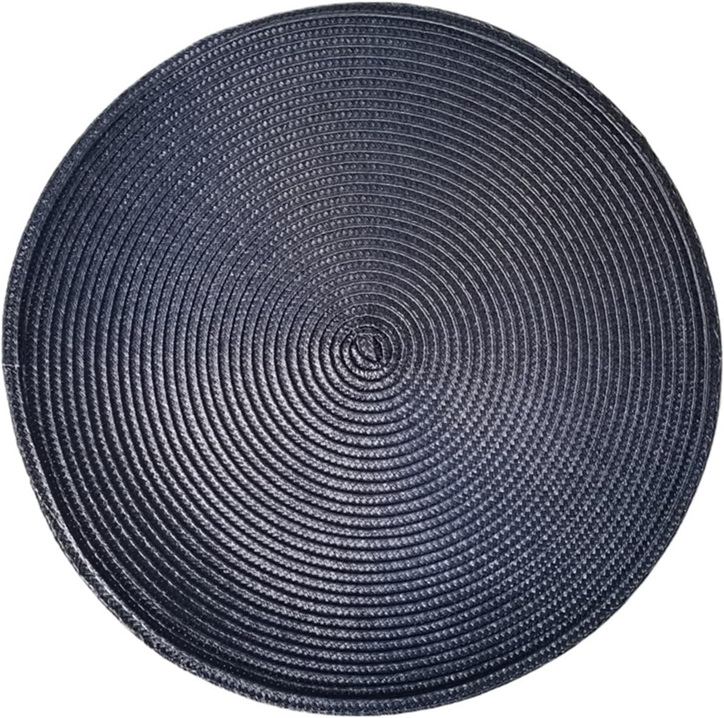 2 PCS Round Woven Mats & Pads, Heat-Resistant and Non-Slip Place Mats for Dining Table, Ideal for Outdoor Picnic 38x38cm(Dark Blue 2pcs)