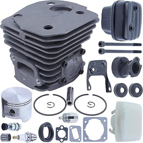 Kit de filtro de aire de silenciador de escape de pistón de cilindro de 1.772 in para Husqvarna 353 346XP 340 345 350 340e Reemplazar 537253002