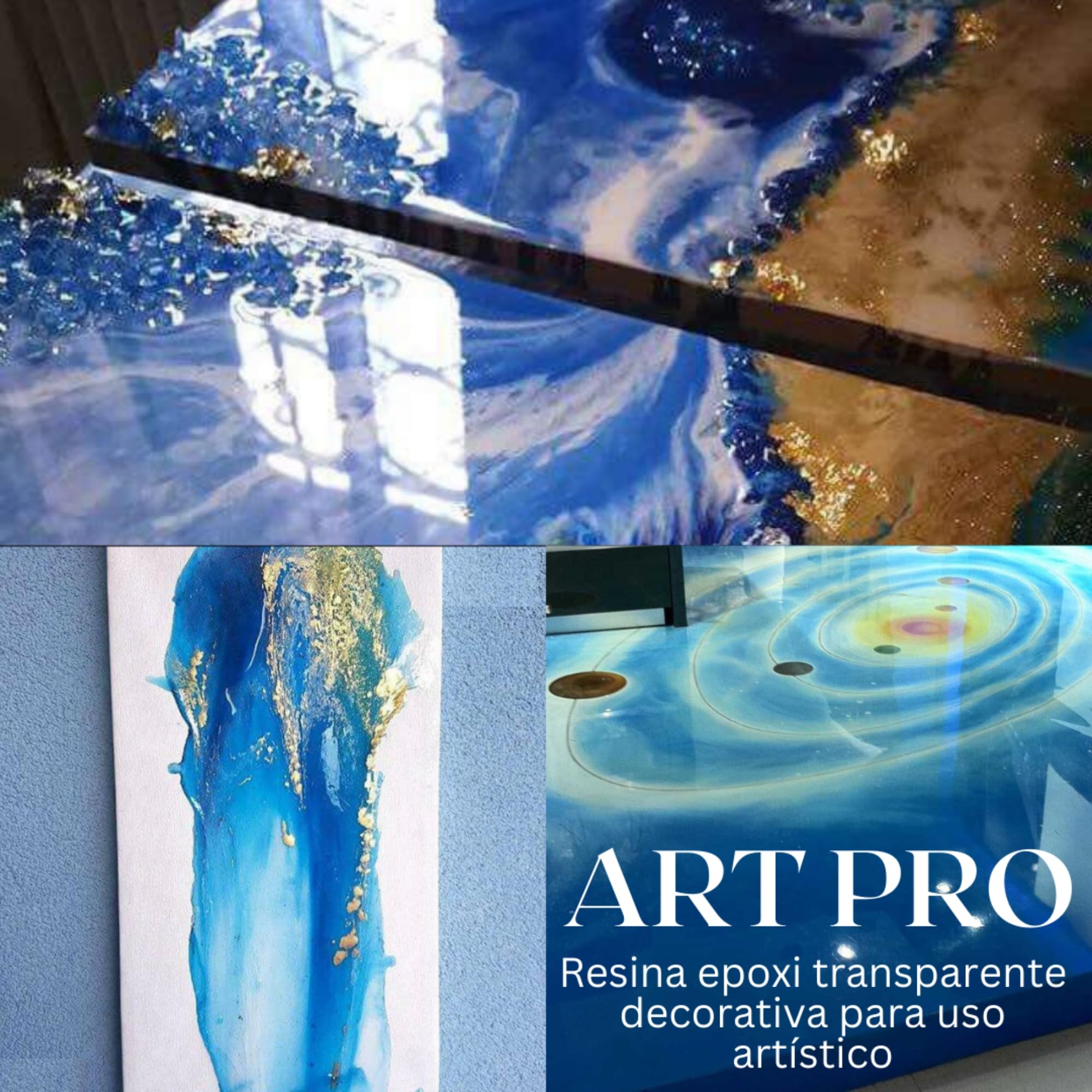 RESIN PRO Resina epoxi Art Pro 1,66 kg Resina epoxi Transparente Ideal para bandejas, Cuadros y revestimientos y Suelos artísticos – Certificada no tóxica