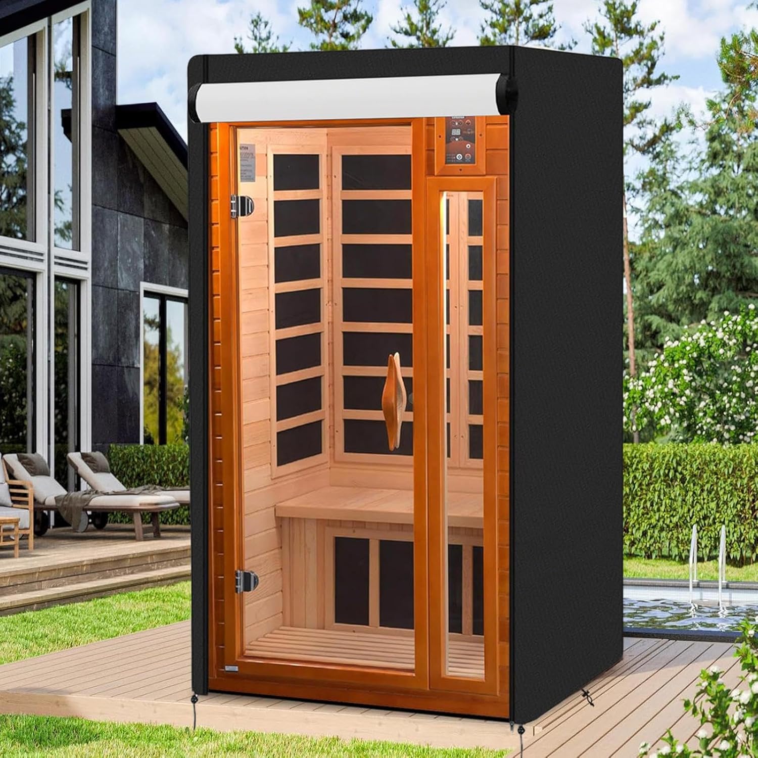 サウナテント保護カバー | ヘビーデューティ 防水 アクセサリー - アウトドア サウナ 保護 カバー,ホーム用 ホリデー用 ヤード