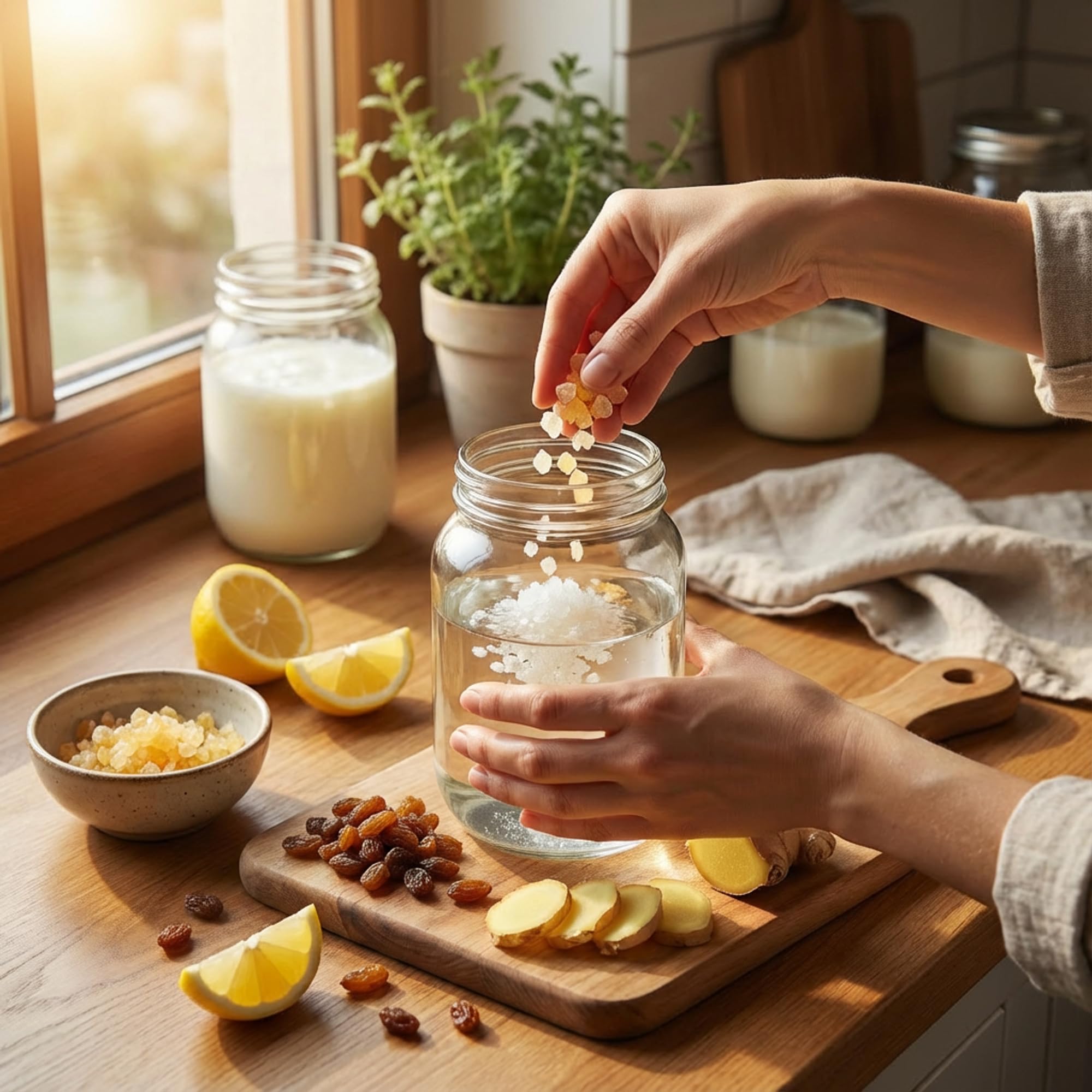 Kefir-for-all Bio-Wasserkefir & Bio-Ginger Root Starterset Kulturen 2x32 g - Lebende Kulturen - 64 g inkl. deutscher Anleitung