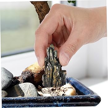 Amazon.co.jp: CAXUSD ミニ樹脂ロックガーデンミニチュア盆栽装飾品