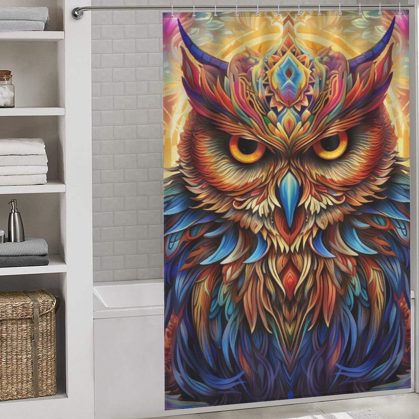 Rideau de douche hibou pour transformer votre salle de bain