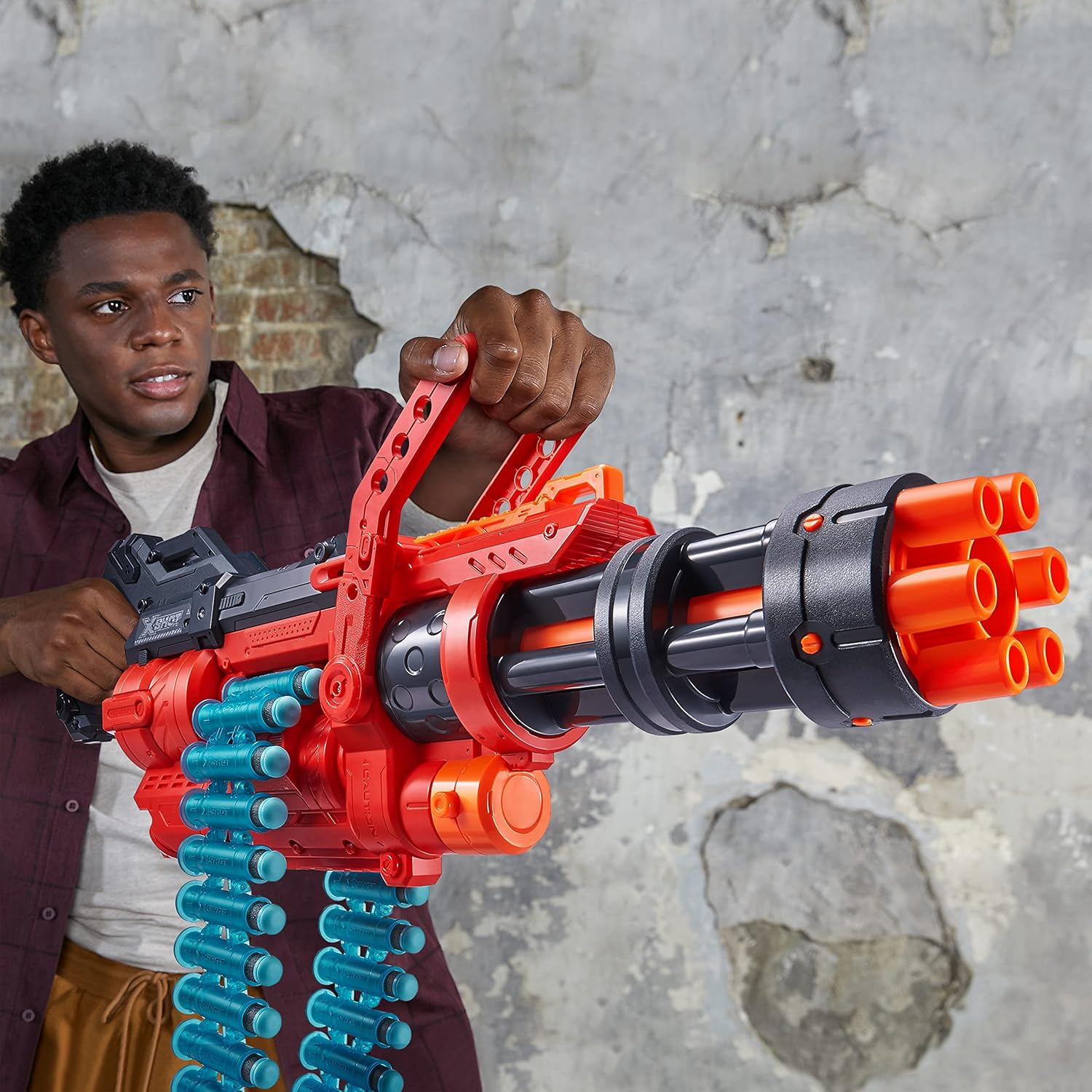 Buy XShot XShot Excel Omega (6 Shooting Targets + 98 Darts) by ZURU, Red Foam Dart Blaster, Toy