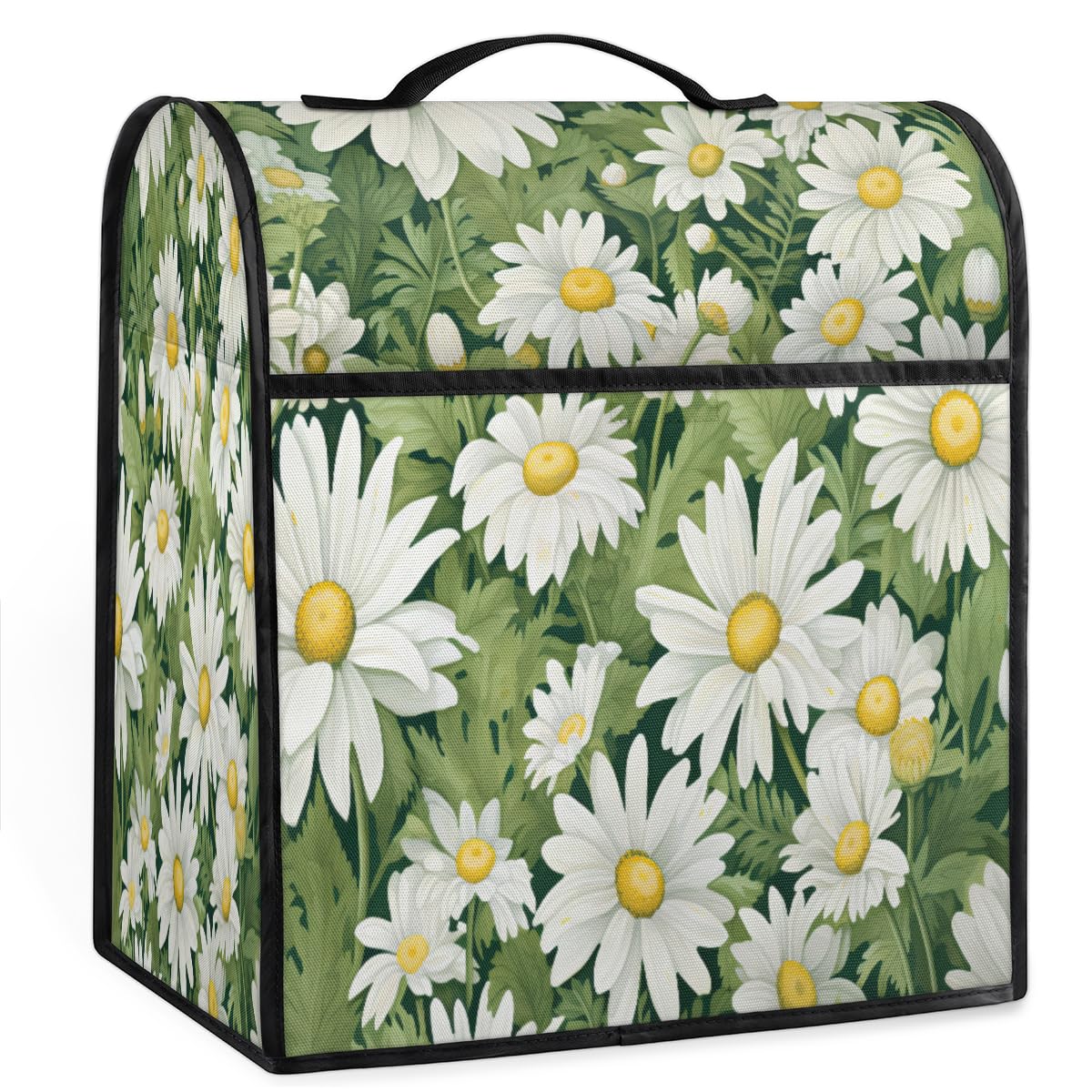 Coffee Maker Cover Daisy Floral Pattern Kitchen Appliance Covers Small Appliance Covers Blender Cover Juicer Cover Dust Covers for Kitchen Appliances with Top Handle and Pockets,Washable,C933
