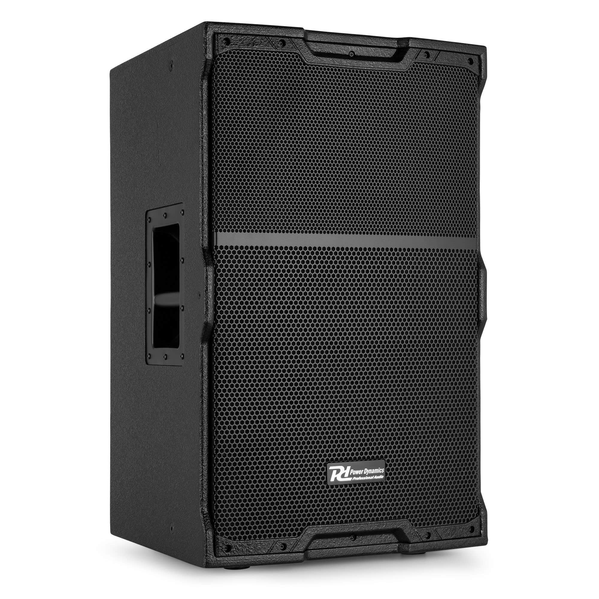 Power Dynamics PDY215A Aktiv Lautsprecher Set mit Ständer - 15 Zoll - 1600W - Schwarz