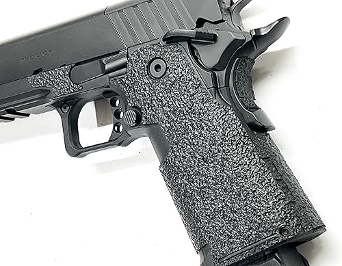 Miniatura 7 de Handleitgrips Cinta de agarre para pistola compatible con Springfield Prodigy – Cinta de agarre de pistola de goma texturizada negra, fácil