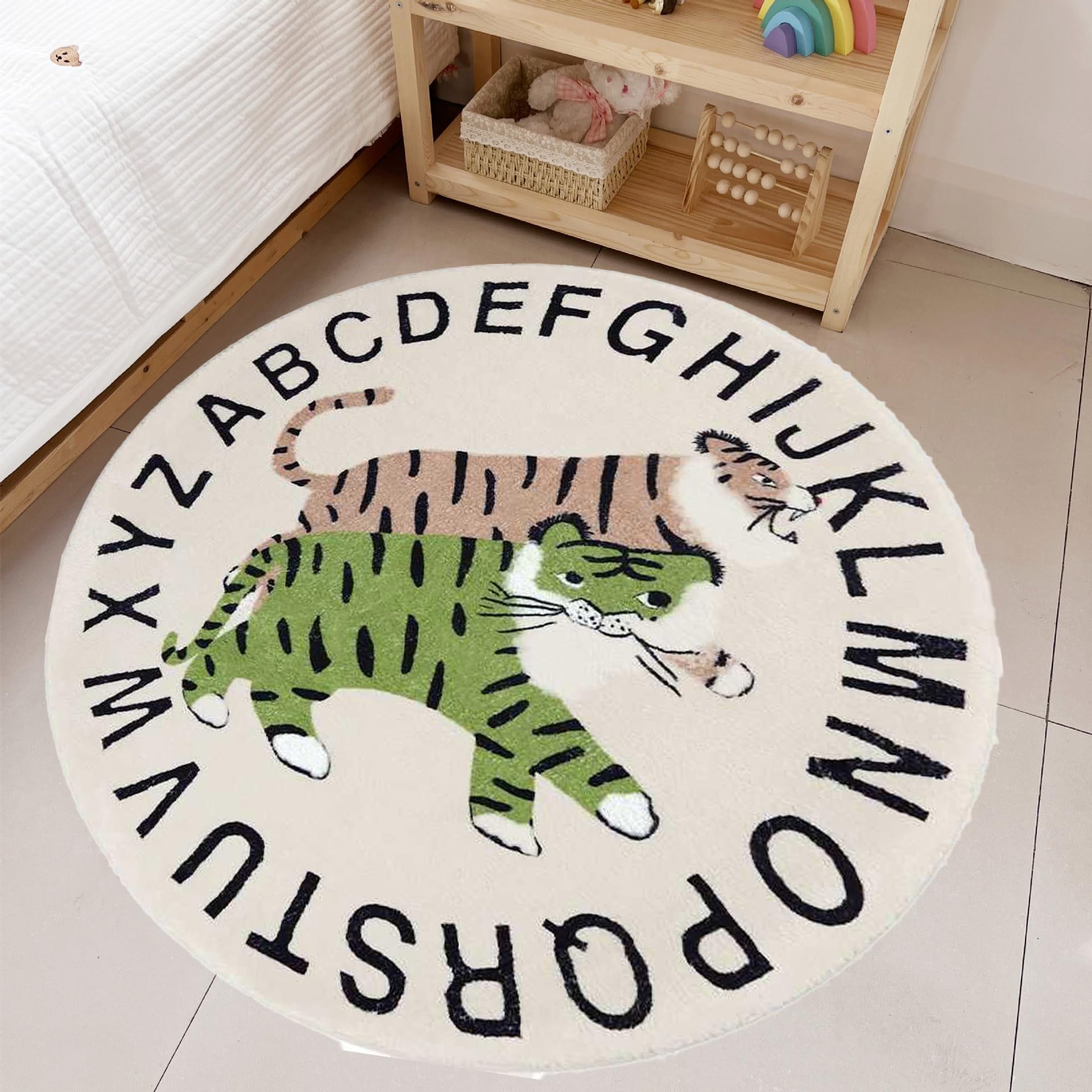 Alfombra infantil para dormitorio y decoración de guardería de tigre