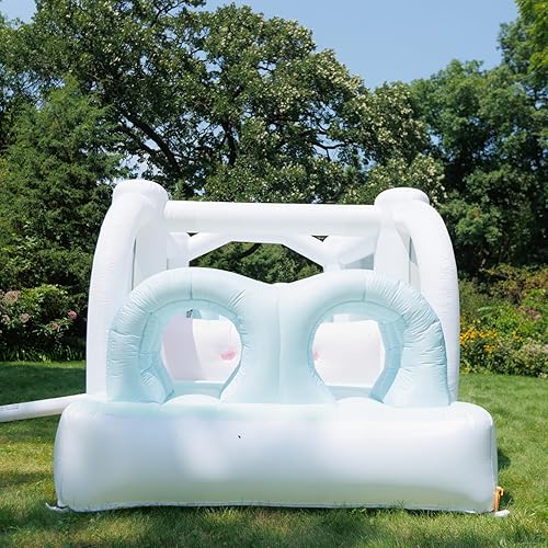 Miniatura 7 de Bounceland Obstacle Dream Bouncer Combo Slides, 18.5 pies x 8.5 pies x 6 pies de alto, soplador de aire incluido con GFCI, toboganes dobles, carrera