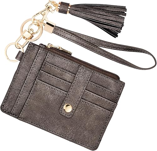 KNGITRYI Billeteras pequeñas de pulsera para mujer RFID para tarjetas de crédito, cartera con llavero, cartera para tarjetas de crédito para mujeres