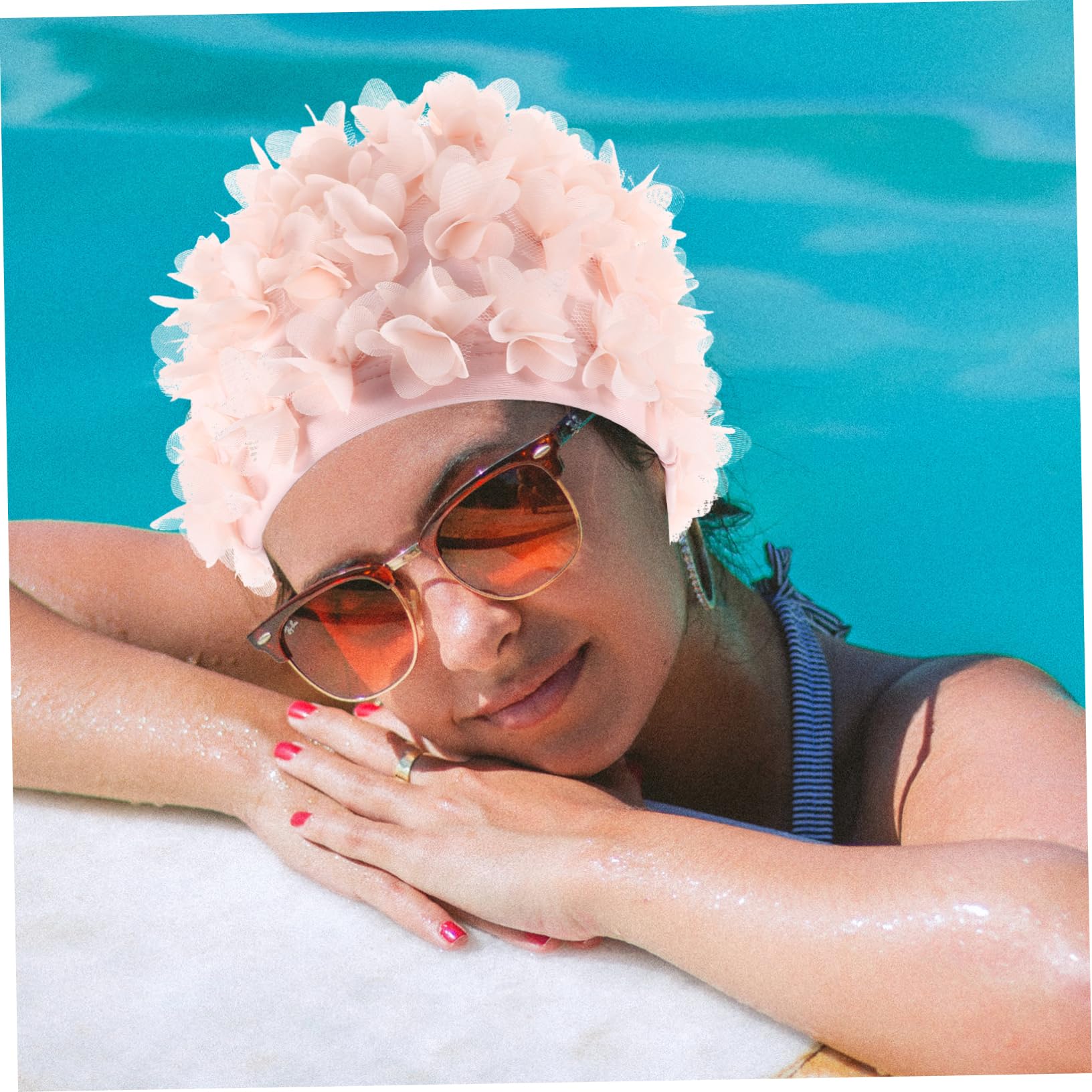 Toyvian 2 Cuffietta per con Design e Traspirante per Piscina Rosa Esperienza Piacevole Attrito