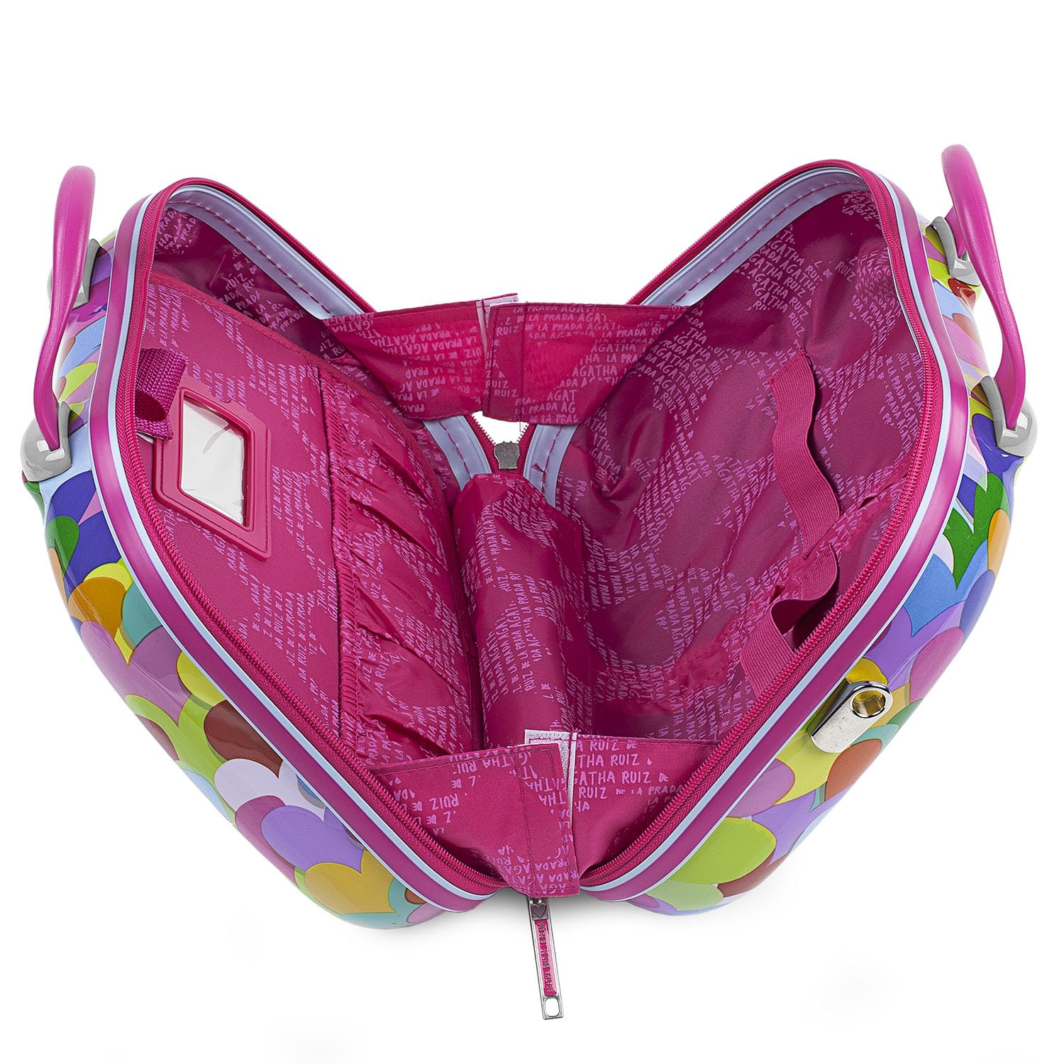 Agatha Ruiz de la Prada - Kosmetikkoffer Hartschale Groß, Beautycase Damen, Trolley & Handgepäck Koffer: Beauty Case Hartschale, Kosmetik Koffer, Kosmetiktasche Groß - Ideal für Reisen!, Fuchsia