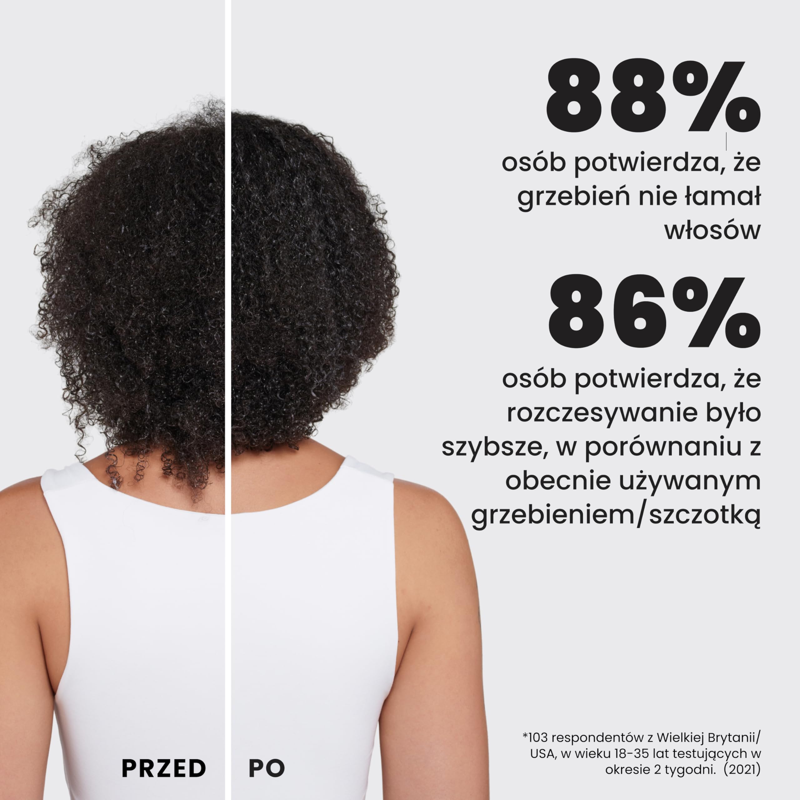 Tangle Teezer Wide Tooth Comb - Idealny do kręconych, grubych włosów 3C-4C - Długie zęby rozczesują i redukują niszczenie - Krótkie zęby usuwają wypadające włosy - Idealny do rozczesywania loków