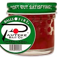 Vista 1 de Pautzke Balls O' Fire - Cebo de pesca para huevos de salmón, famoso y eficaz, accesorios de Pesca mejorados con rayos UV, trucha de pesca líder
